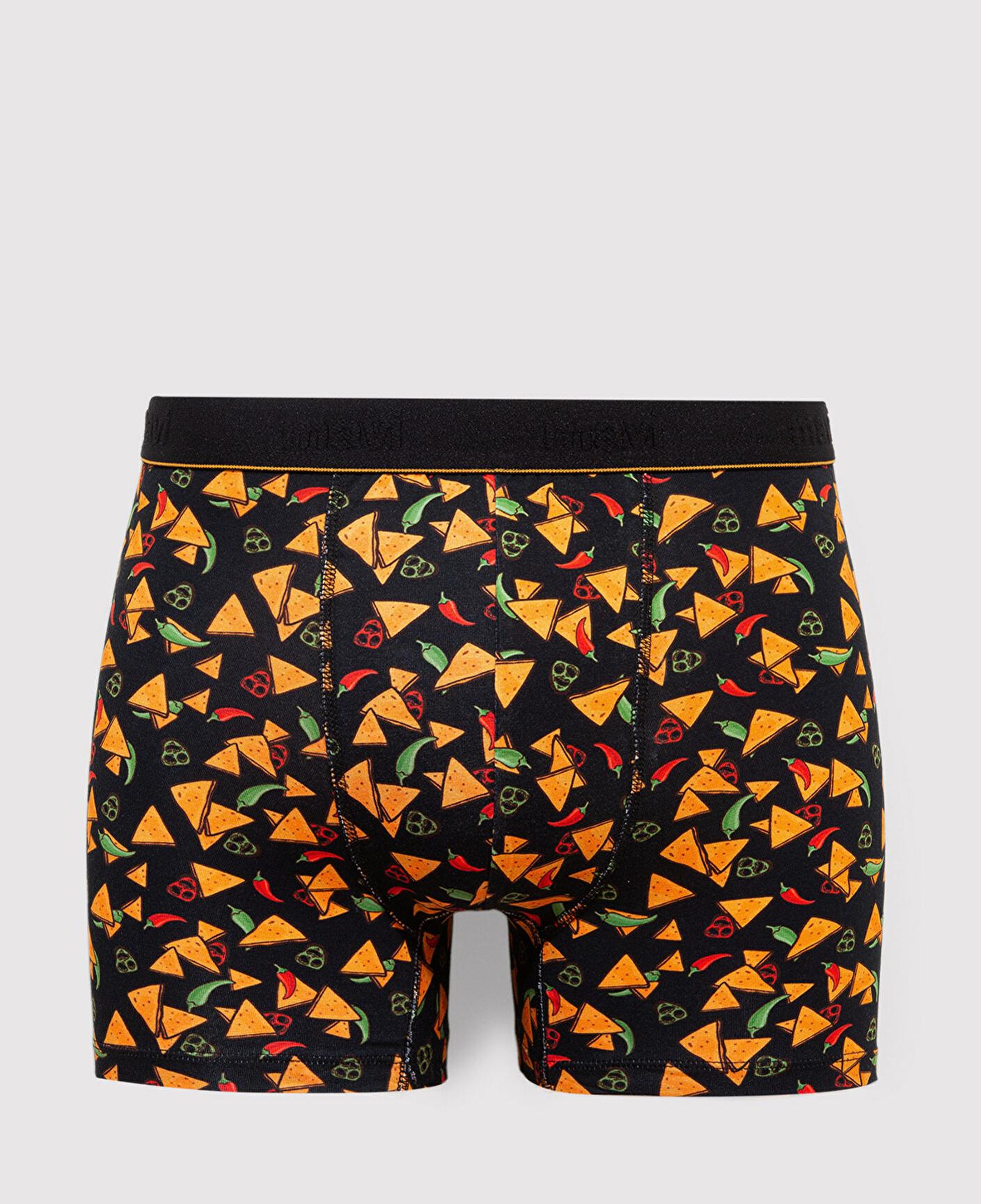 Mavi Baskılı Siyah Boxer 0911823-900