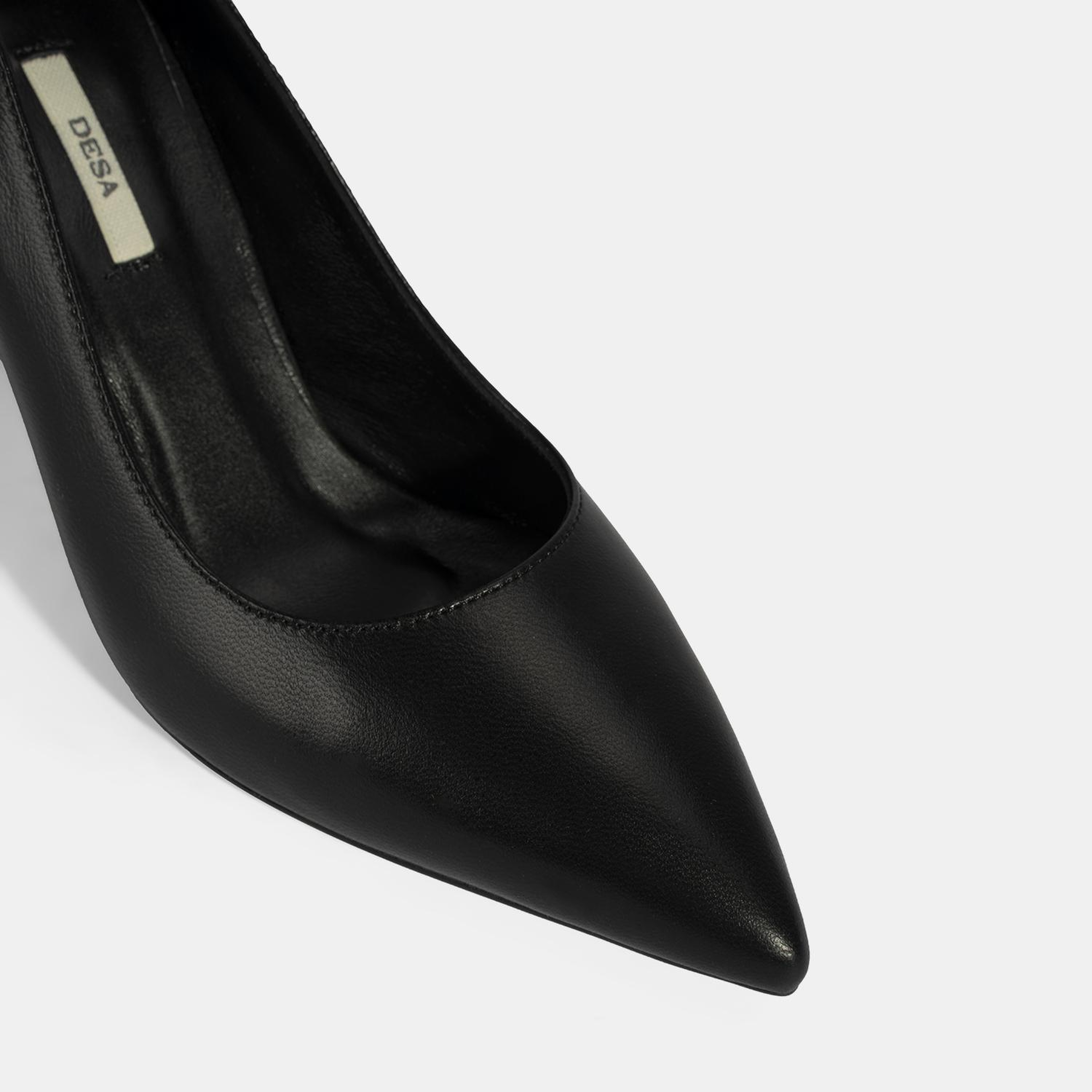 Kadın Siyah Deri Stiletto