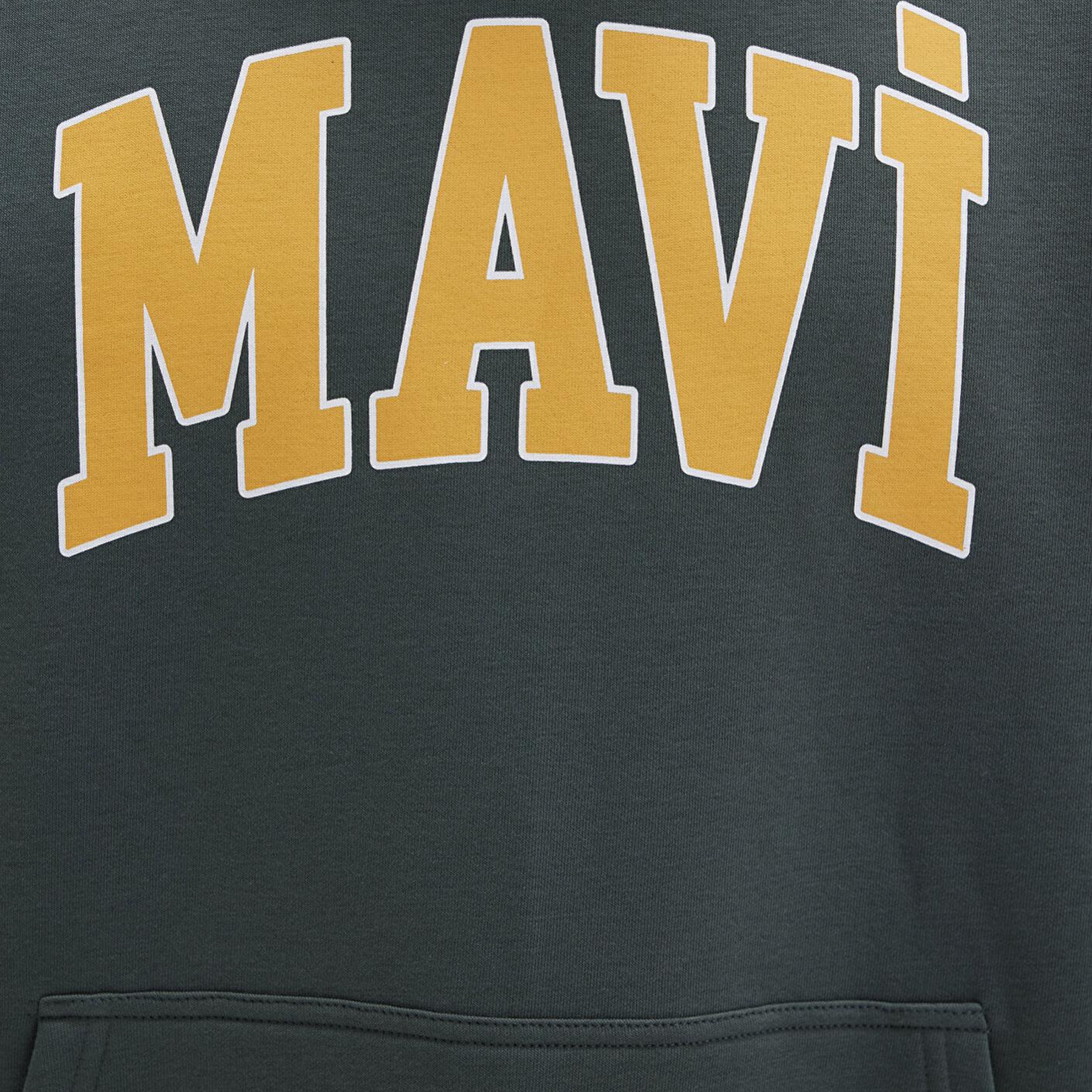 Mavi Mavi Logo Baskılı Kapüşonlu Yeşil Sweatshirt 067149-71598