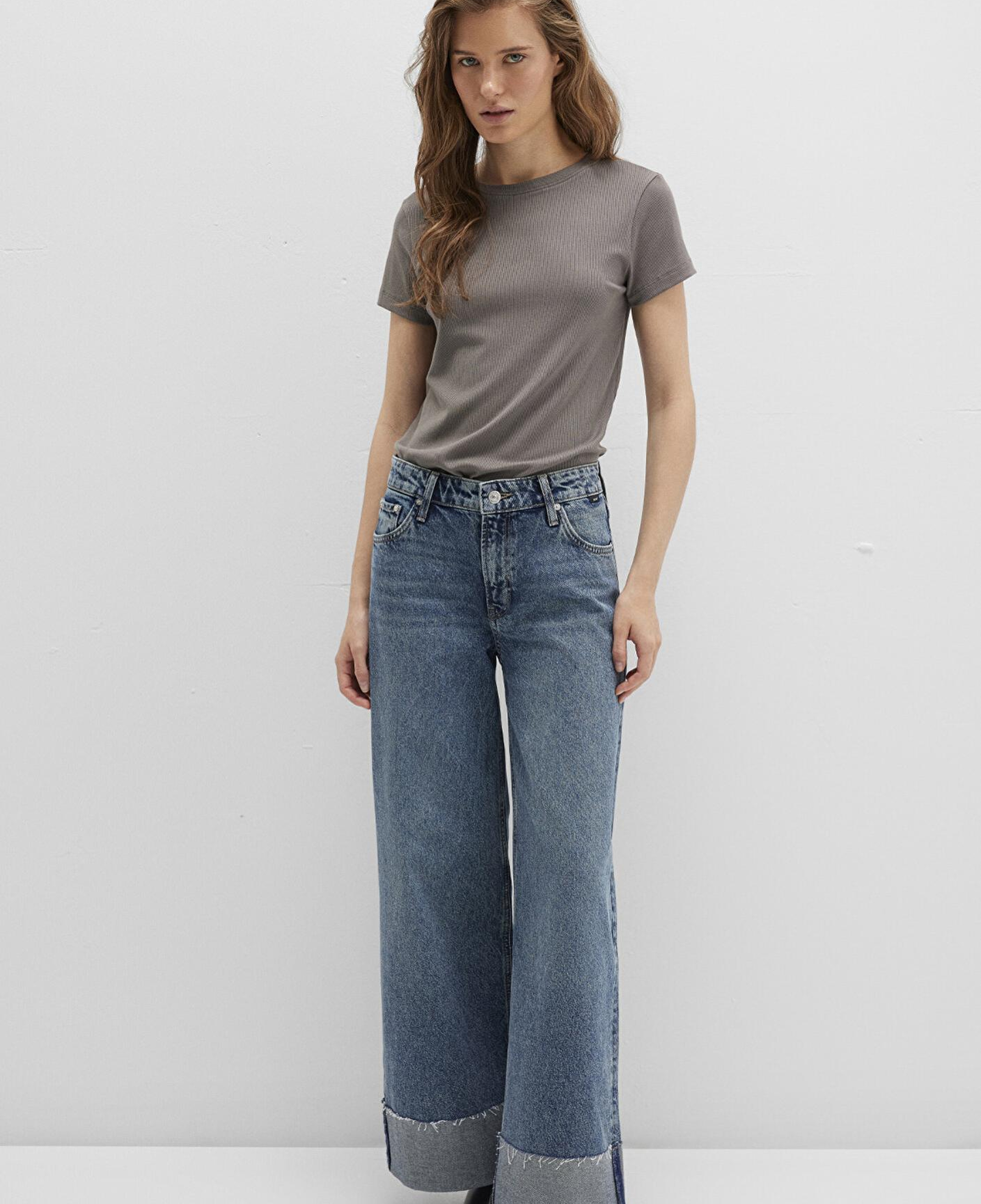 Mavi Gri Basic Tişört Slim Fit / Dar Kesim 1612904-70095