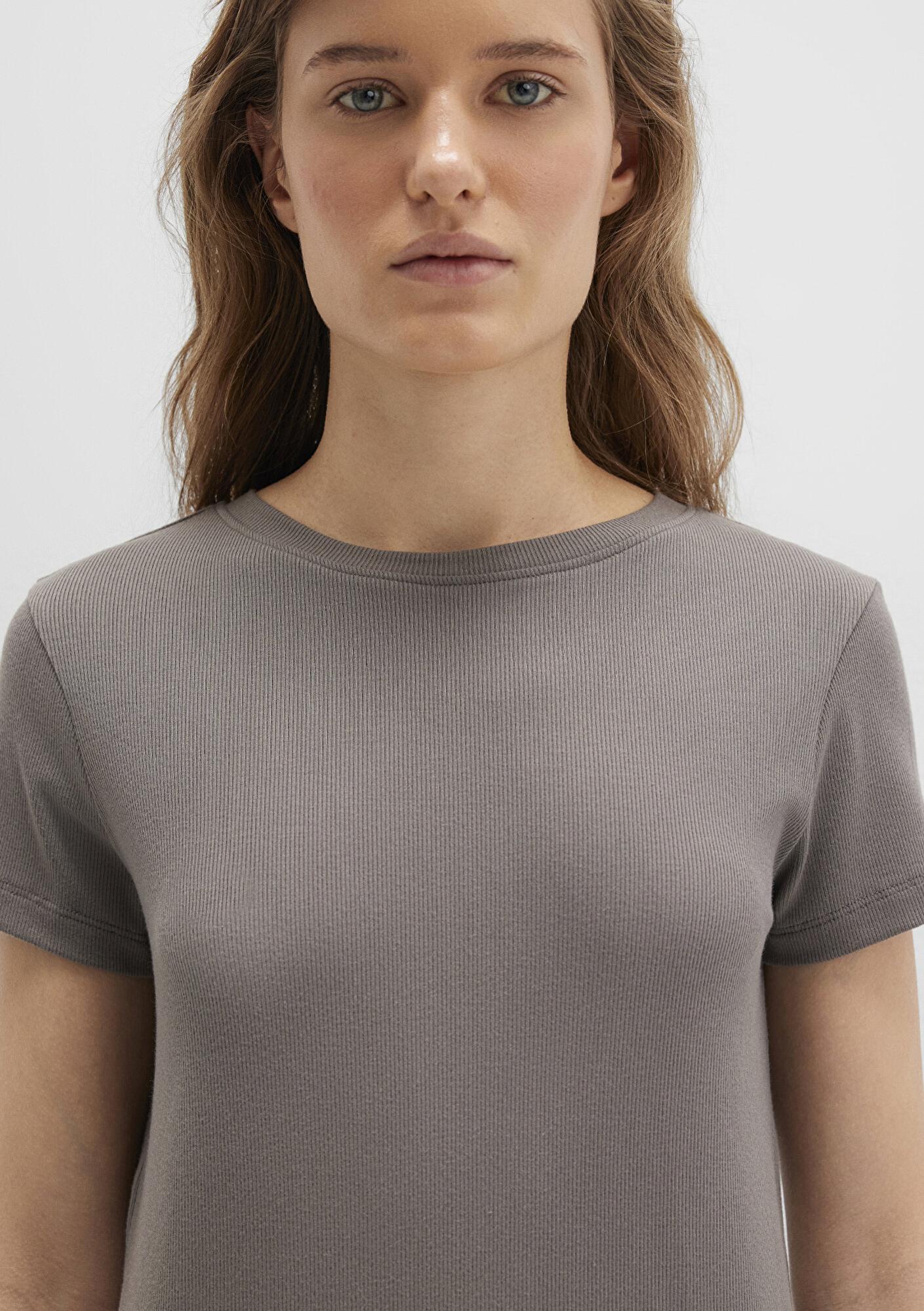 Mavi Gri Basic Tişört Slim Fit / Dar Kesim 1612904-70095