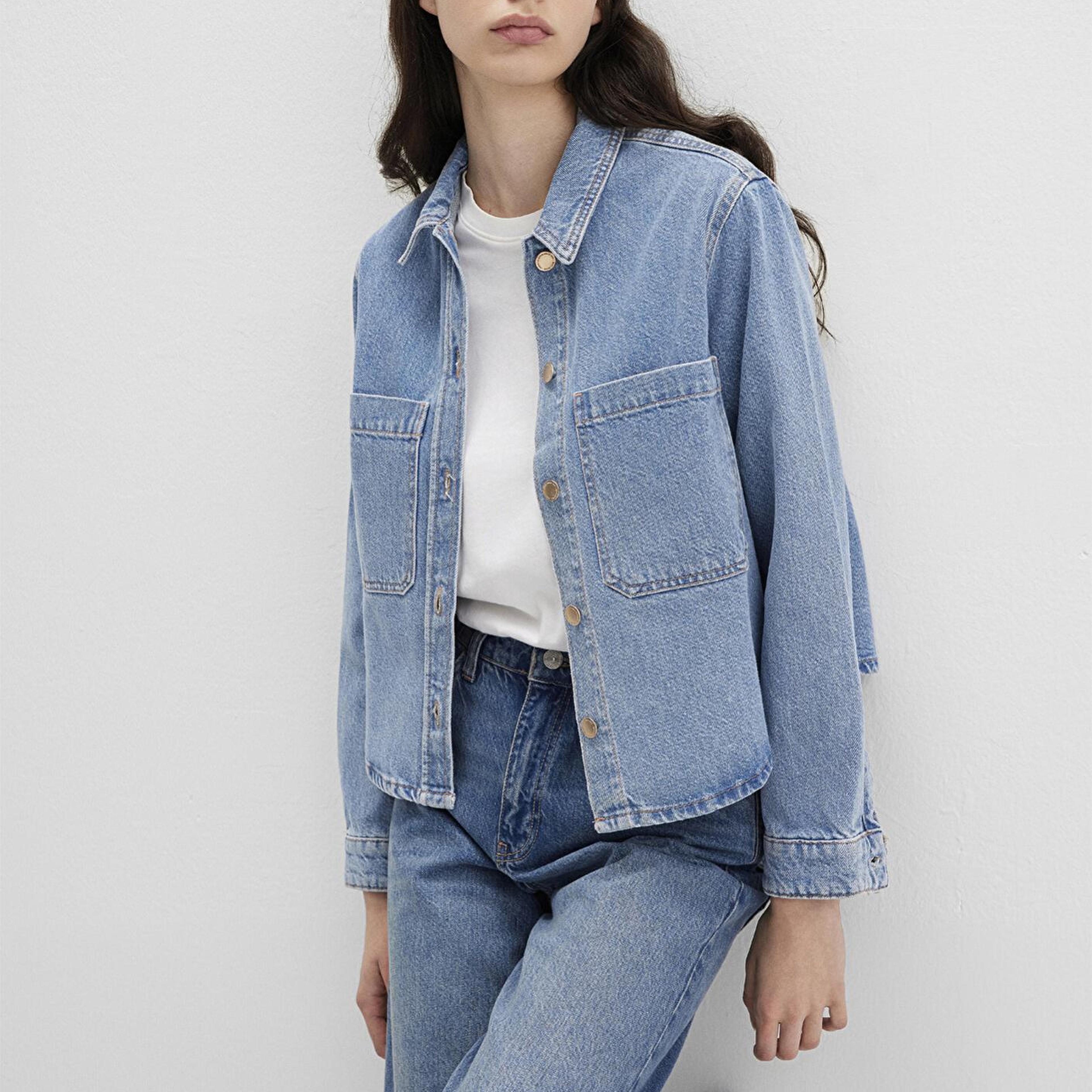 Mavi Paola Mavi Premium Indigo Mavisi Jean Gömlek Crop / Kısa Kesim 1210779-89212