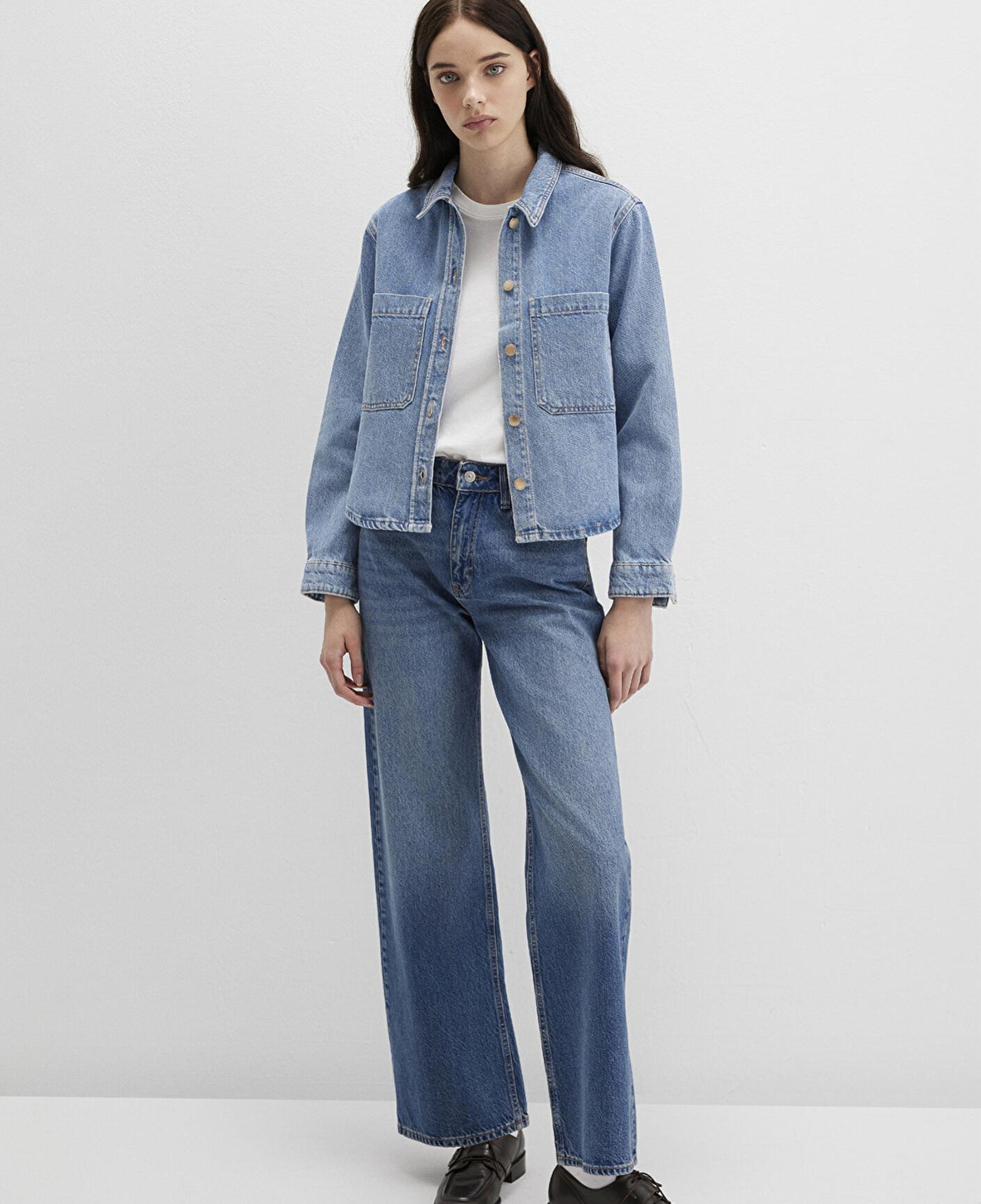 Mavi Paola Mavi Premium Indigo Mavisi Jean Gömlek Crop / Kısa Kesim 1210779-89212