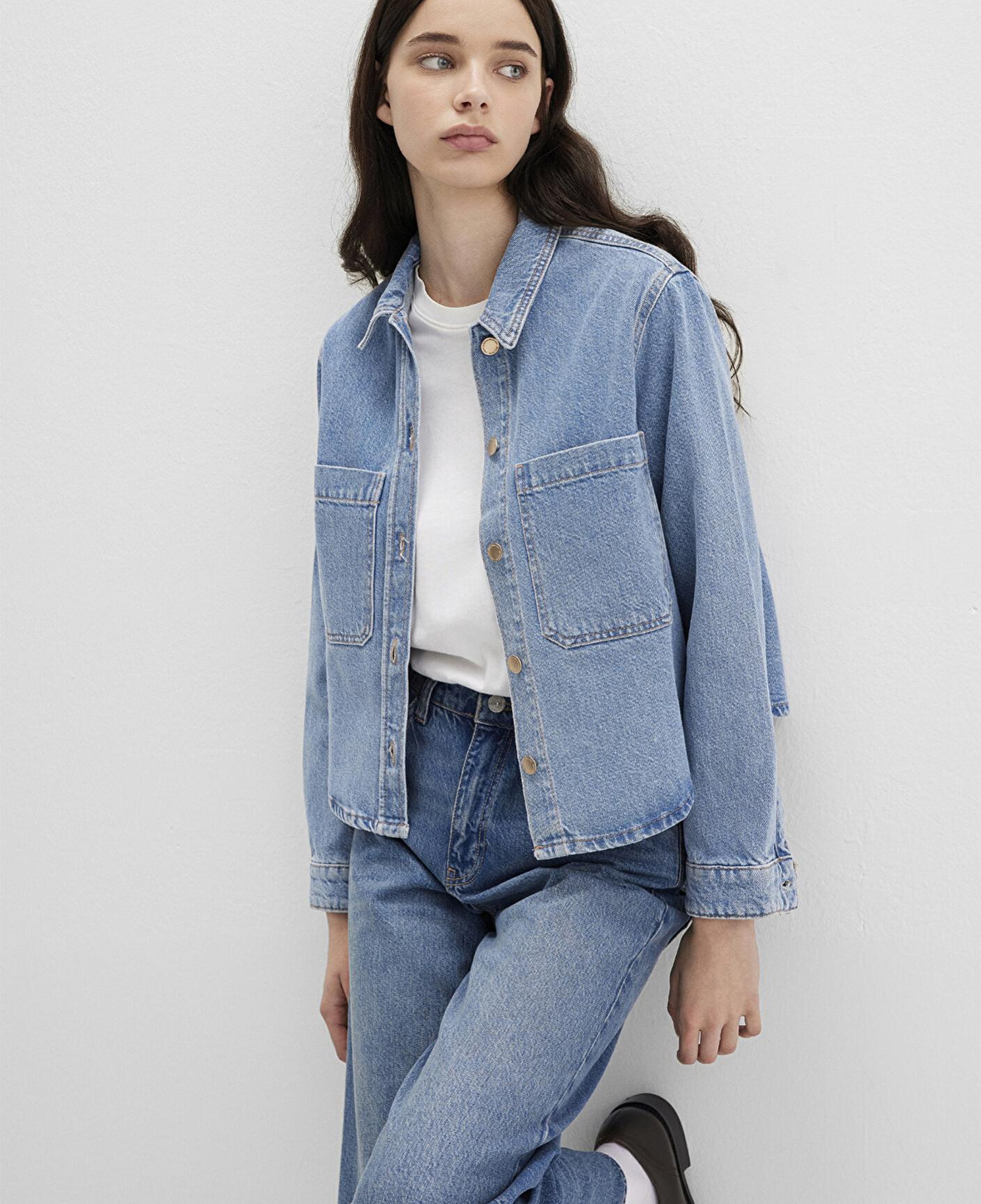 Mavi Paola Mavi Premium Indigo Mavisi Jean Gömlek Crop / Kısa Kesim 1210779-89212