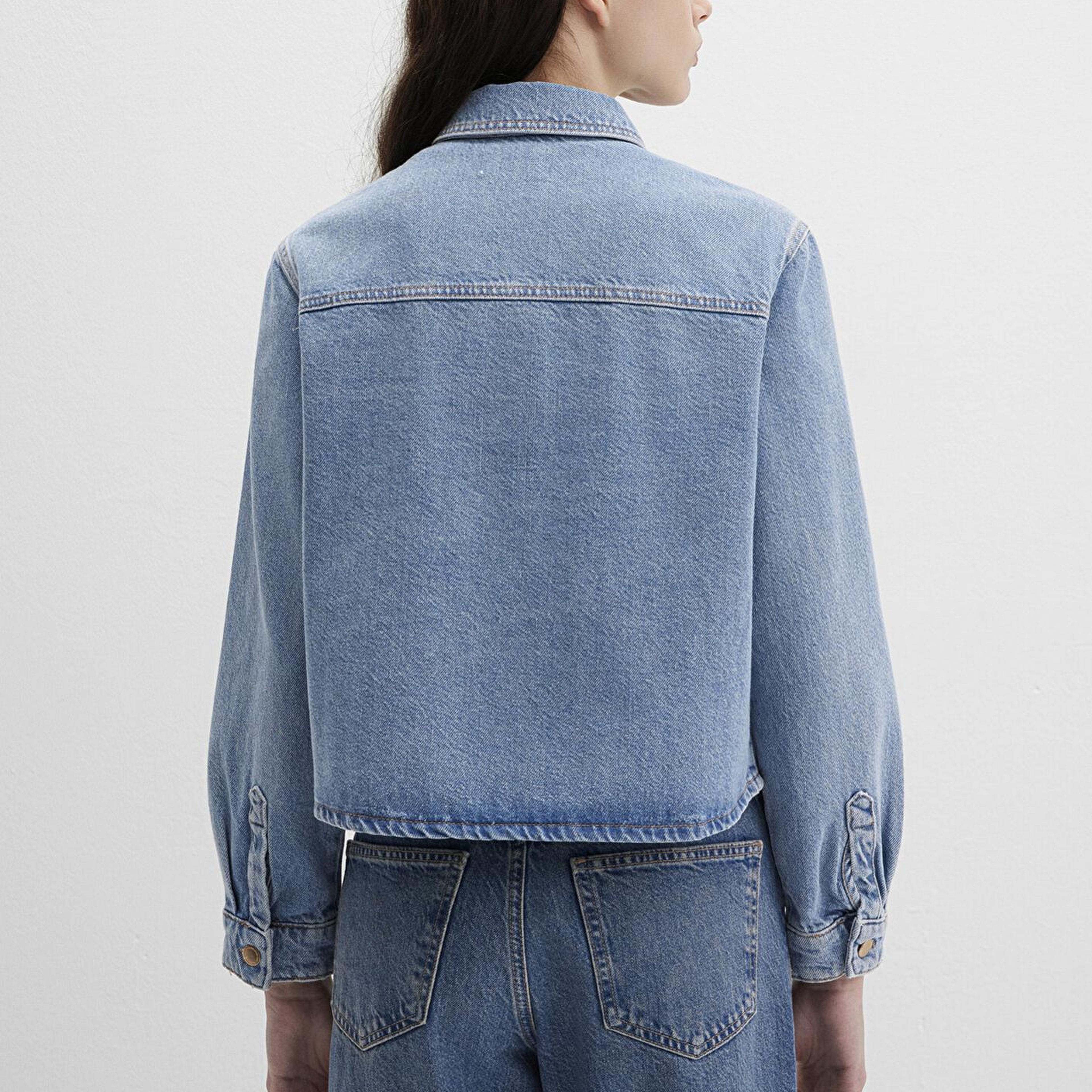 Mavi Paola Mavi Premium Indigo Mavisi Jean Gömlek Crop / Kısa Kesim 1210779-89212