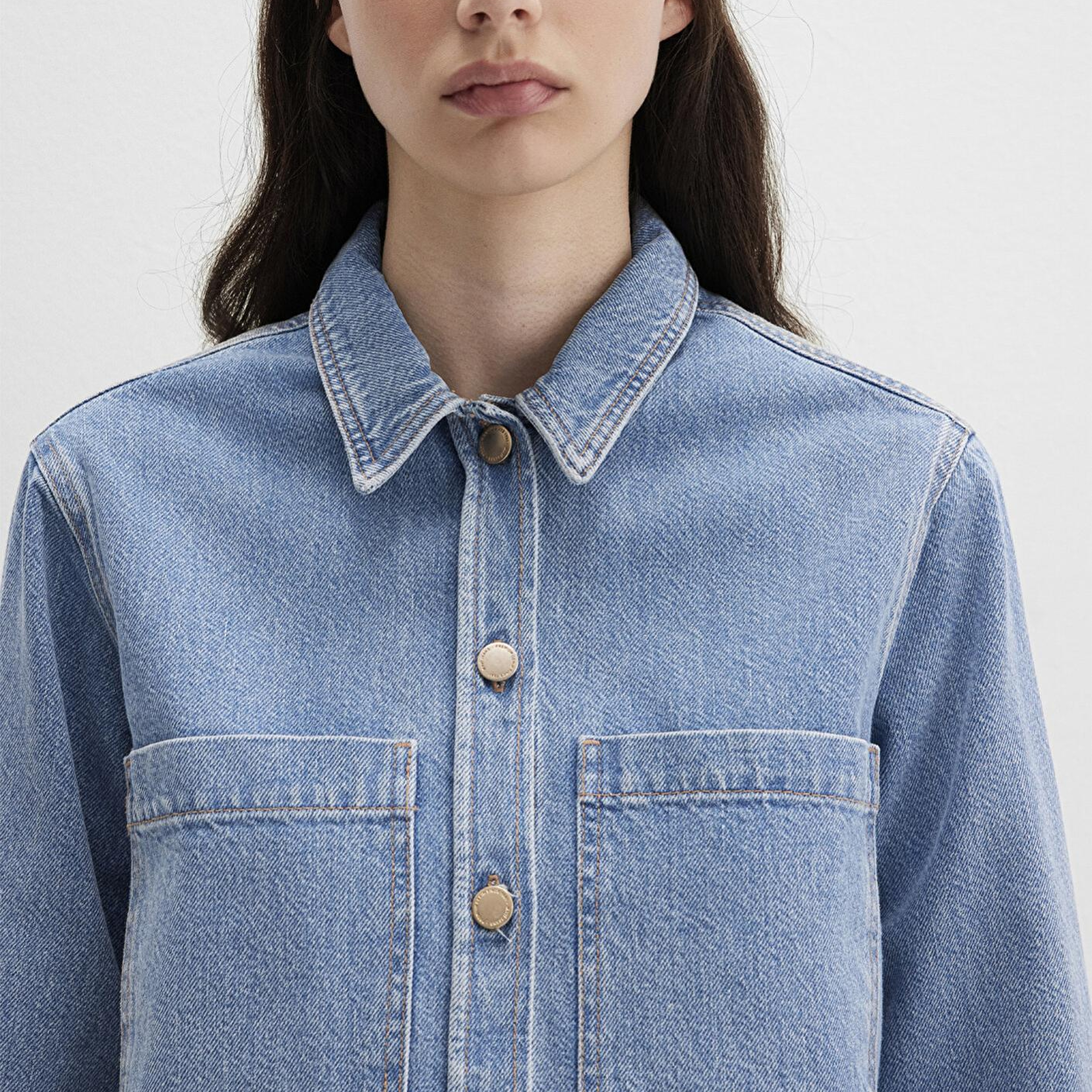 Mavi Paola Mavi Premium Indigo Mavisi Jean Gömlek Crop / Kısa Kesim 1210779-89212