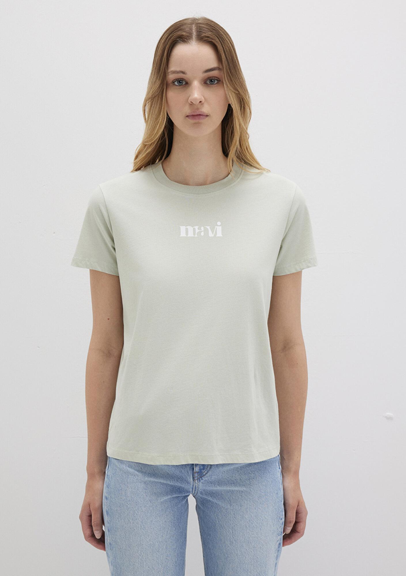 Mavi Mavi Baskılı Yeşil Tişört Regular Fit / Normal Kesim 1612241-70148