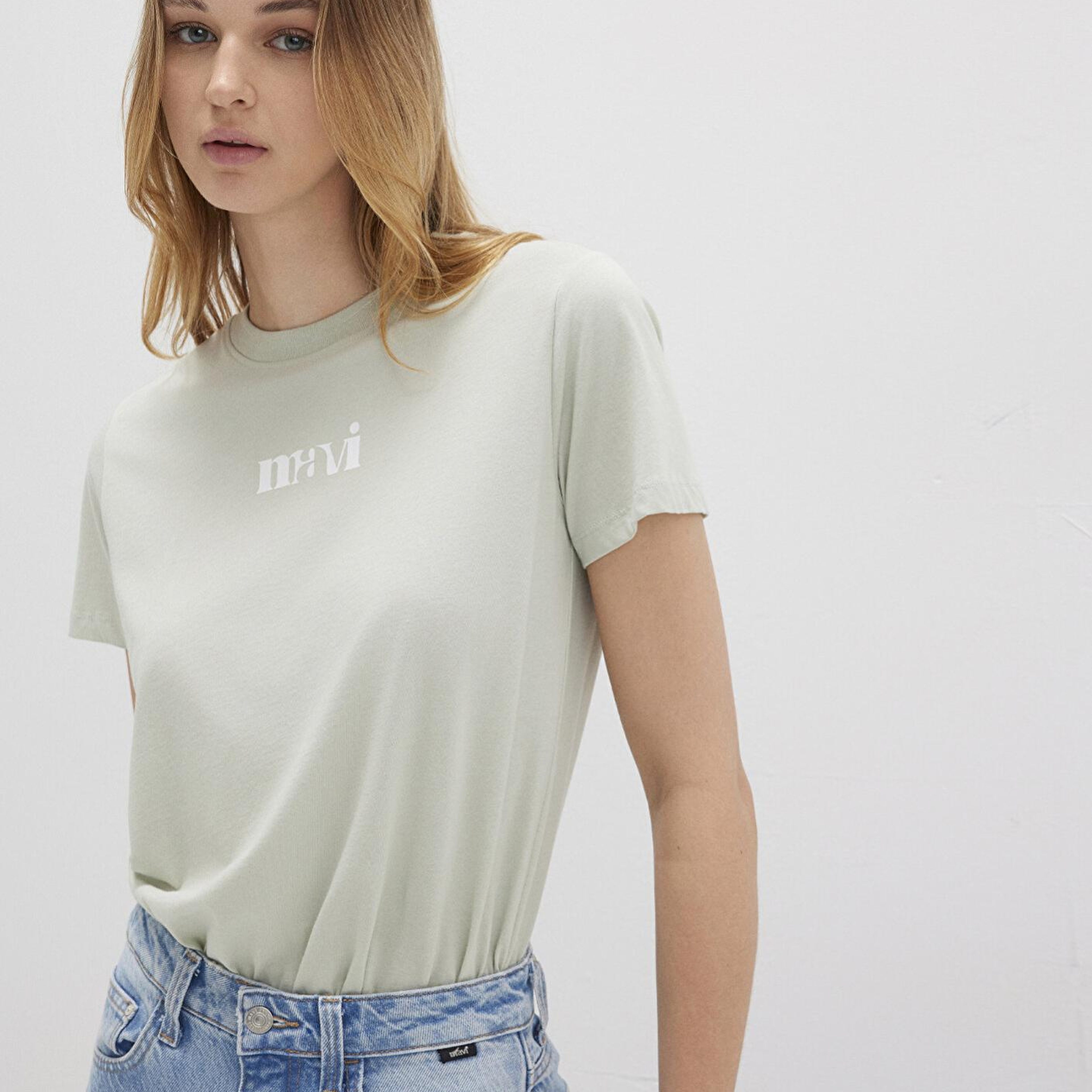 Mavi Mavi Baskılı Yeşil Tişört Regular Fit / Normal Kesim 1612241-70148