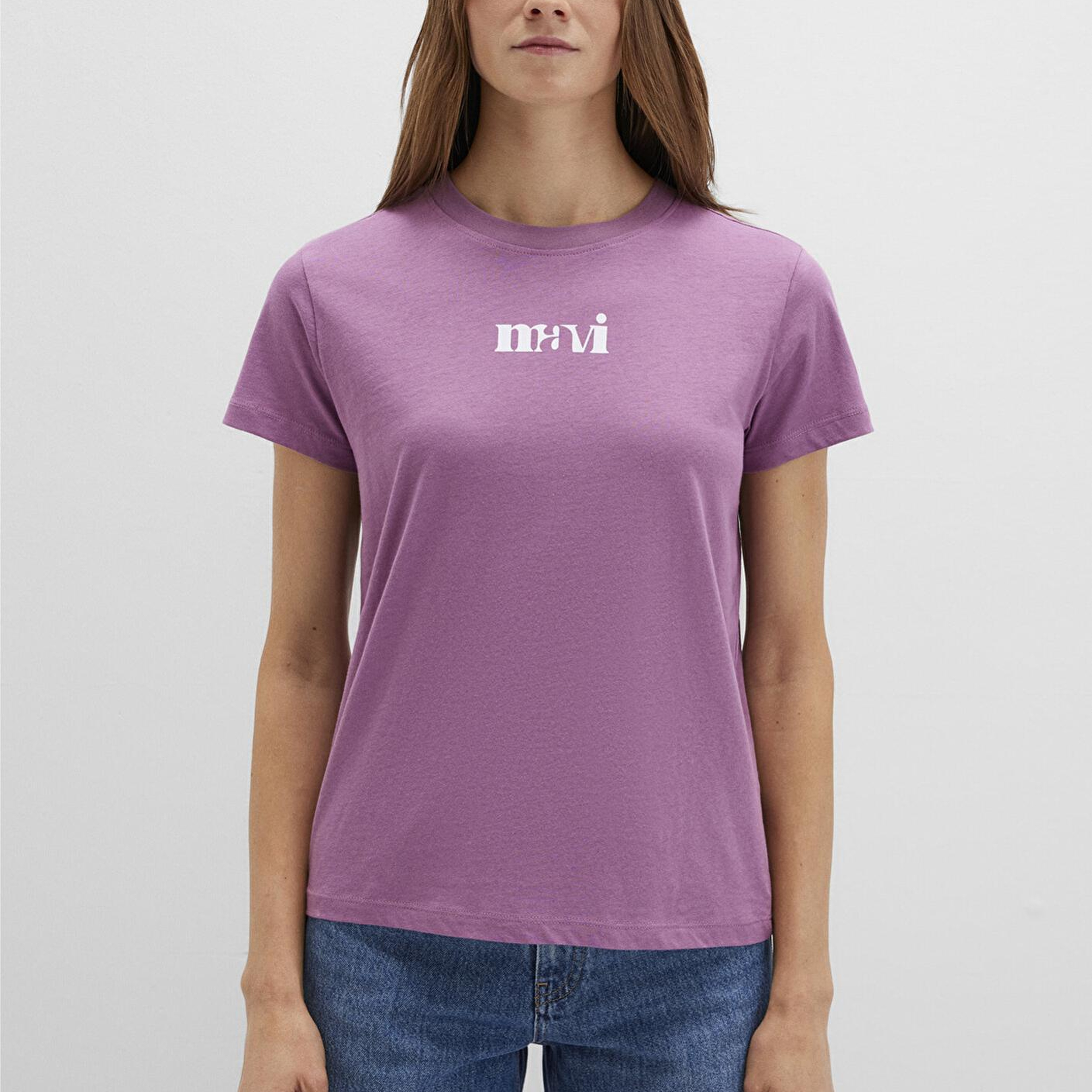 Mavi Mavi Baskılı Mor Tişört Regular Fit / Normal Kesim 1612241-70987