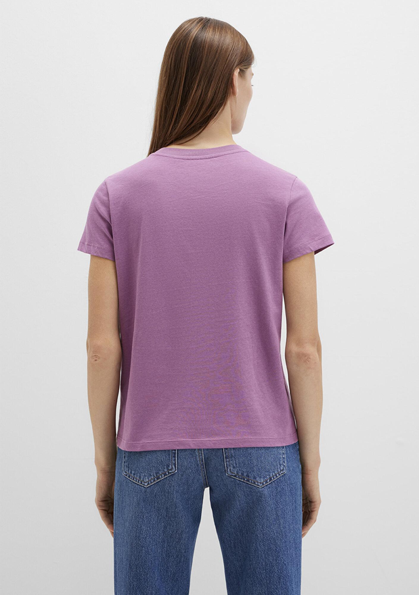 Mavi Mavi Baskılı Mor Tişört Regular Fit / Normal Kesim 1612241-70987