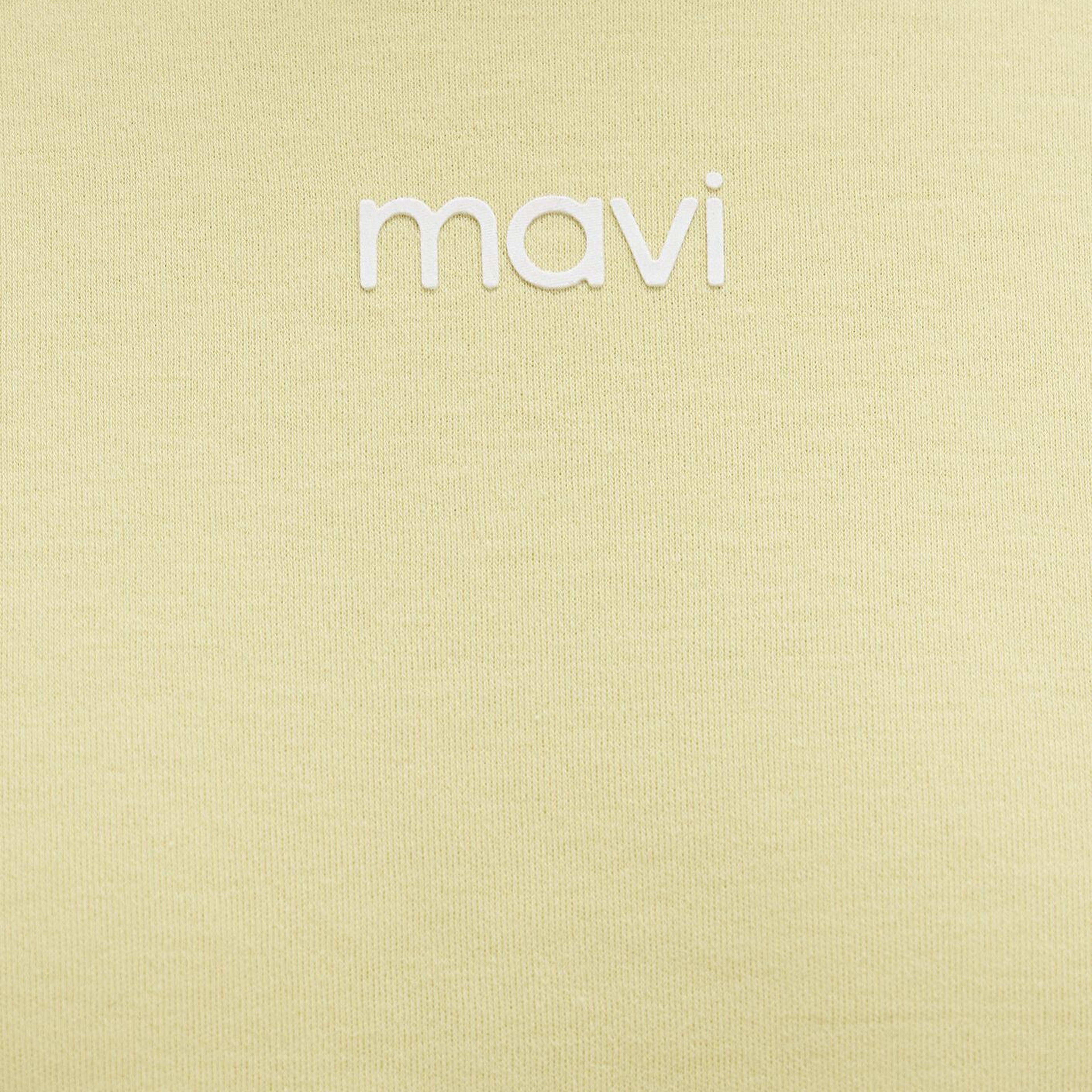 Mavi Mavi Logo Baskılı İnterlok Sarı Tişört Regular Fit / Normal Kesim 1612829-71303