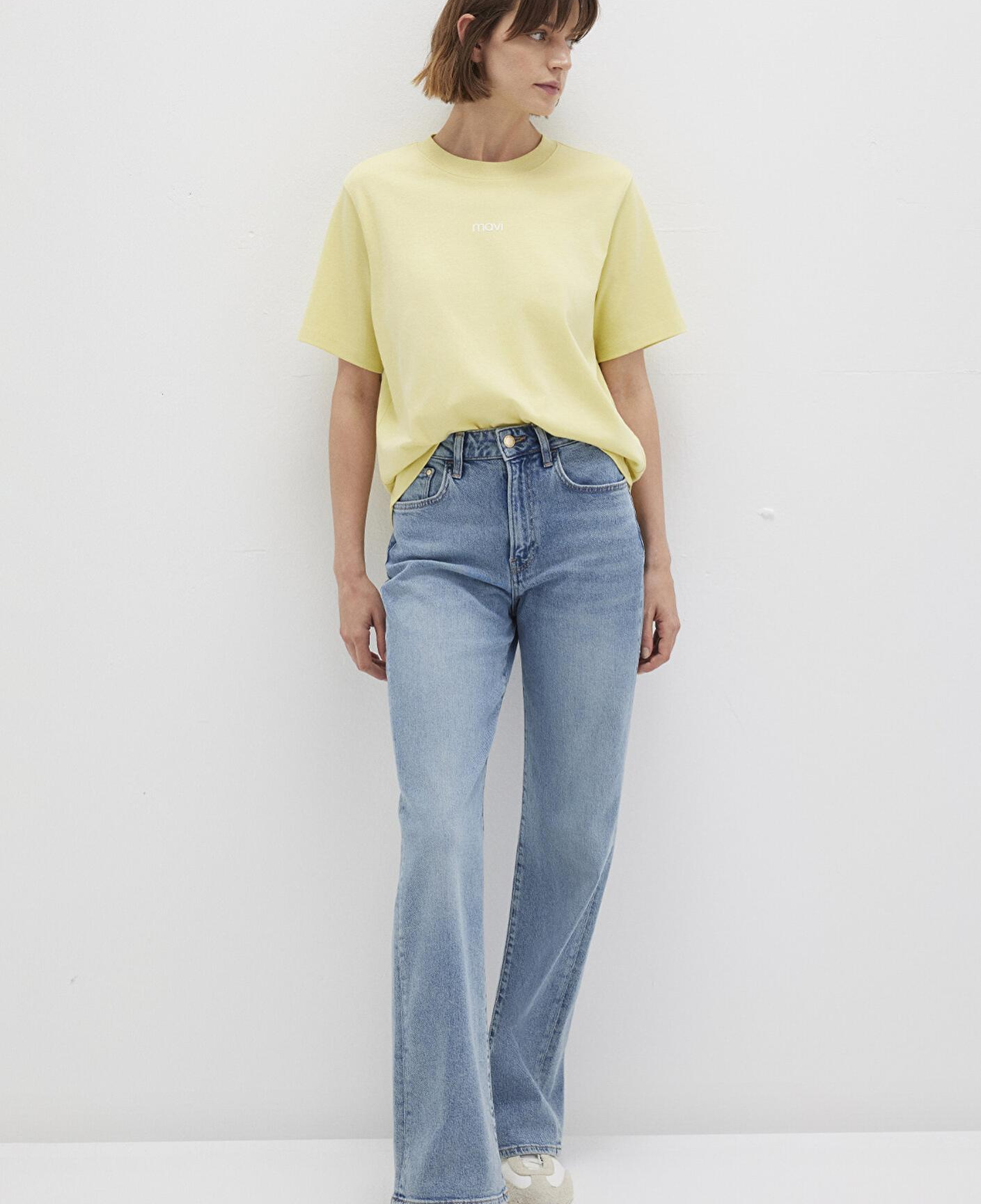 Mavi Mavi Logo Baskılı İnterlok Sarı Tişört Regular Fit / Normal Kesim 1612829-71303