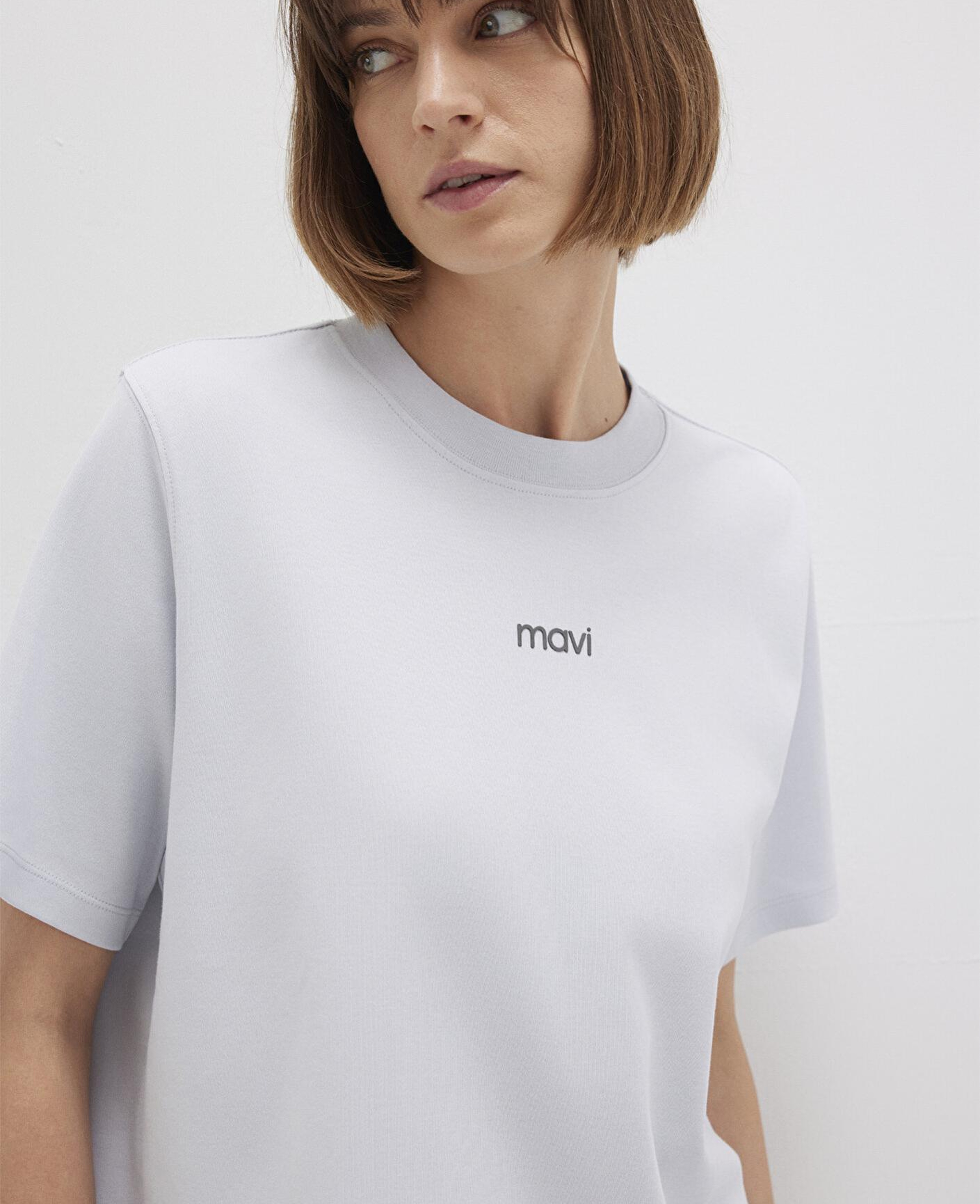 Mavi Mavi Logo Baskılı İnterlok Mavi Tişört Regular Fit / Normal Kesim 1612829-89201