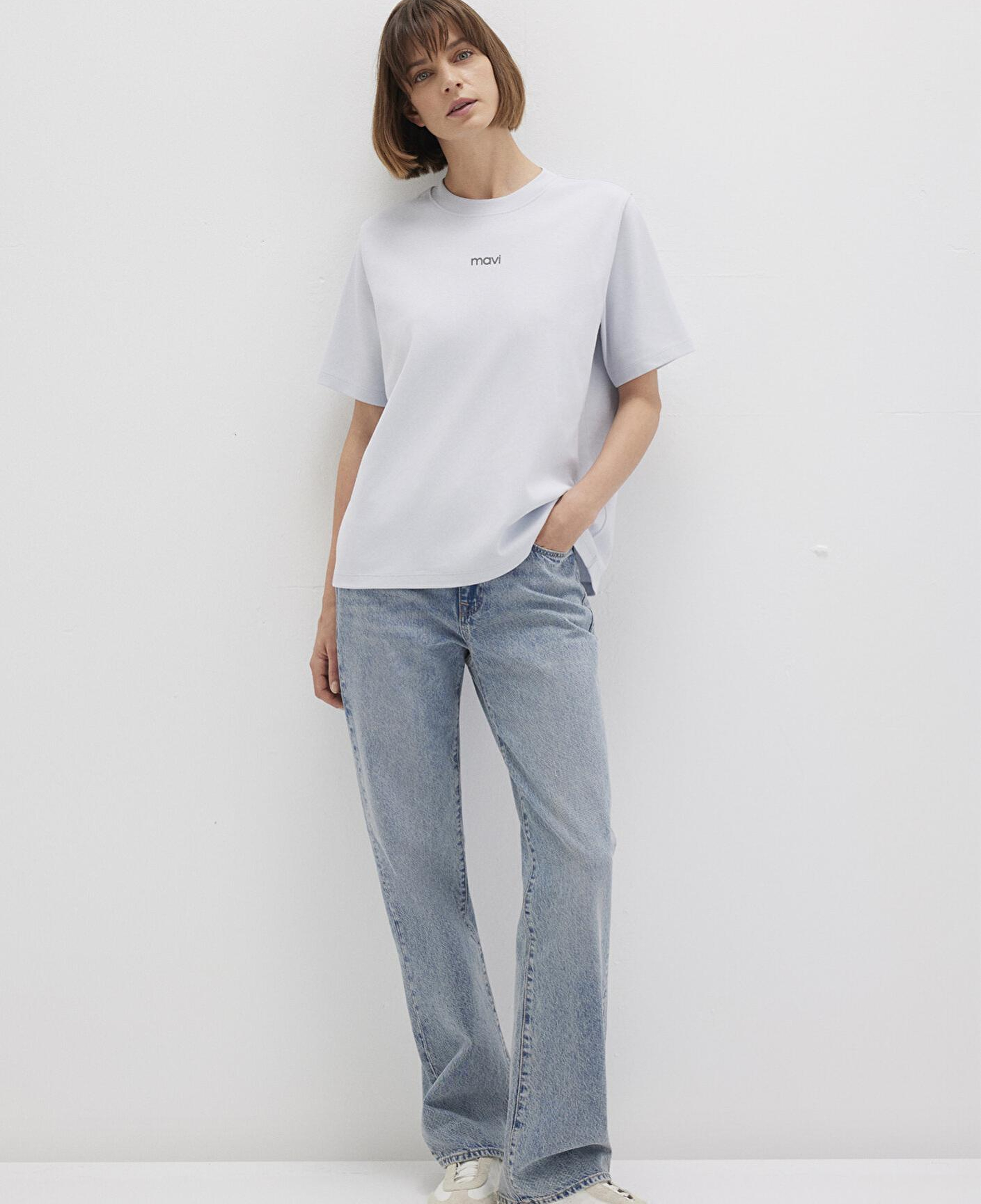 Mavi Mavi Logo Baskılı İnterlok Mavi Tişört Regular Fit / Normal Kesim 1612829-89201