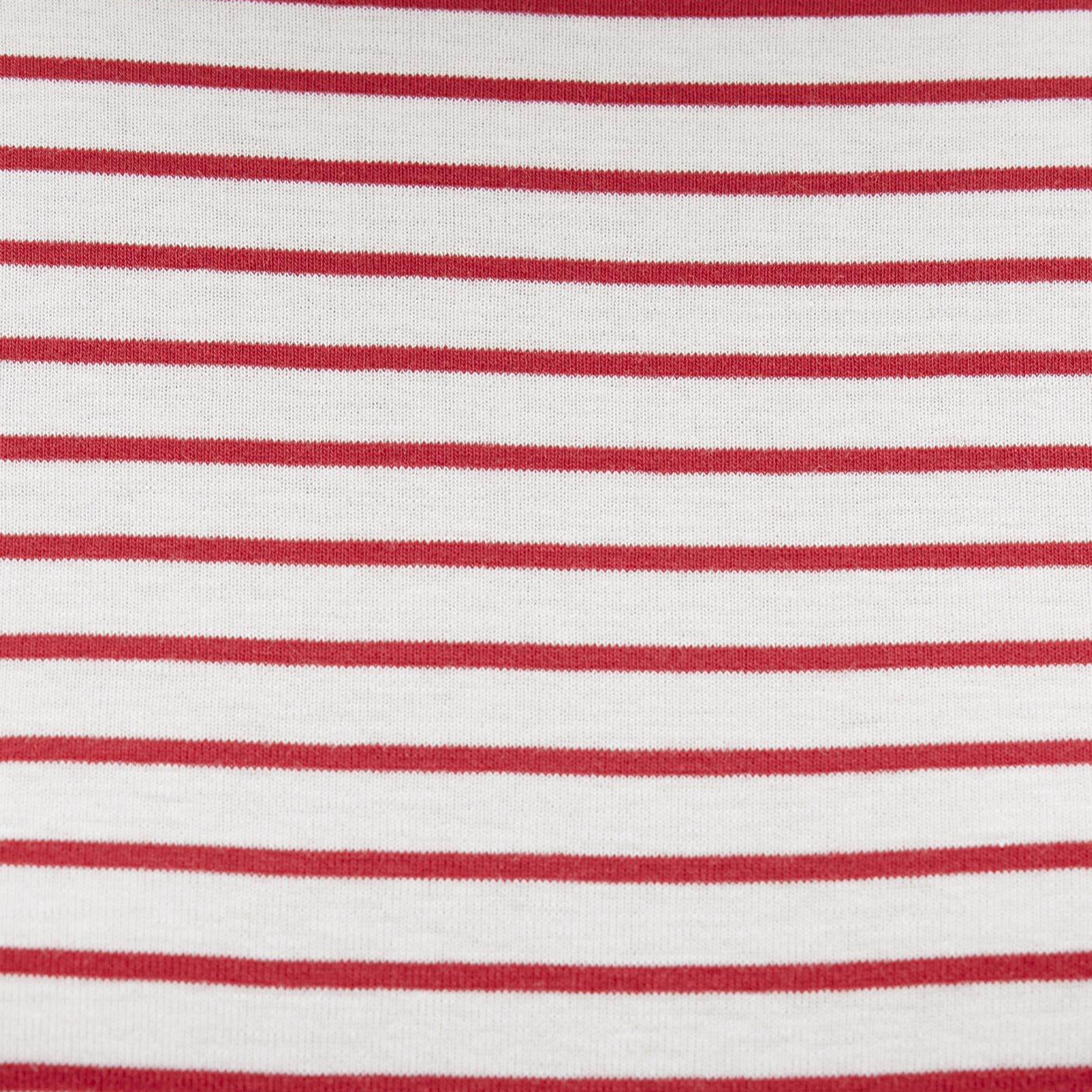 Mavi Bisiklet Yaka Çizgili Kırmızı Tişört Slim Fit / Dar Kesim 1612881-86680