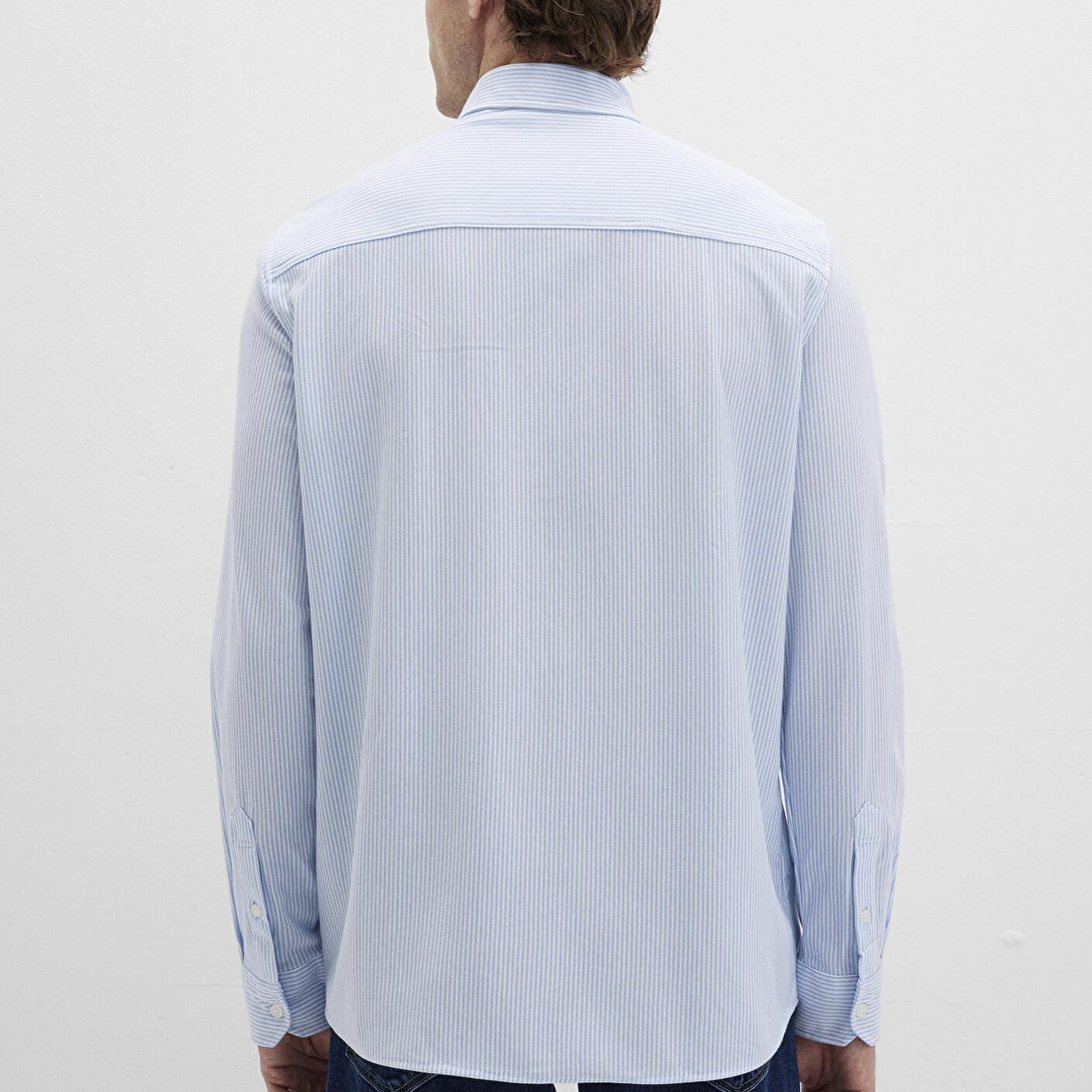 Mavi Çizgili Mavi Gömlek Slim Fit / Dar Kesim 0211402-88654