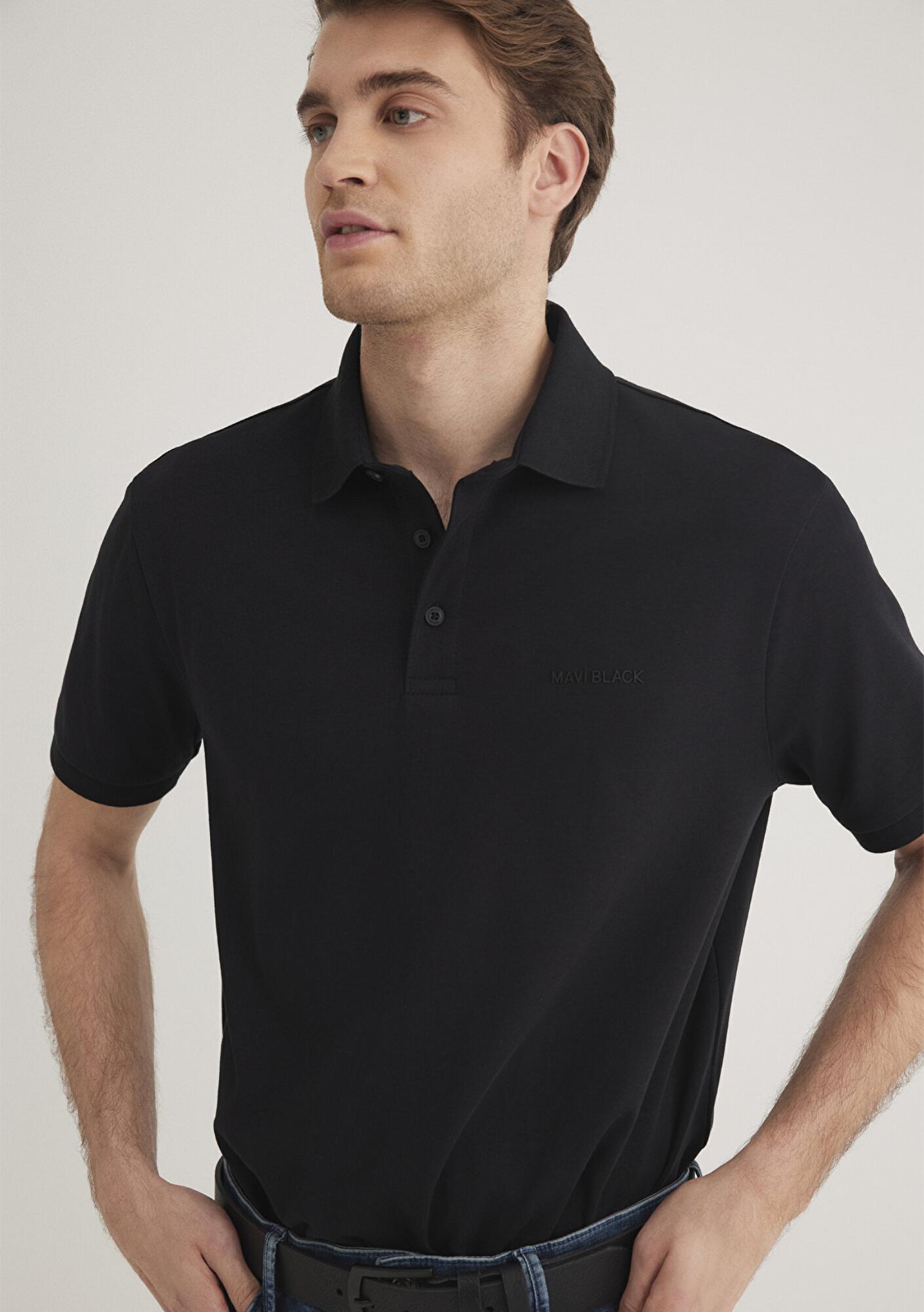 Mavi Mavi Black Siyah Polo Tişört Regular Fit / Normal Kesim 0612520-900