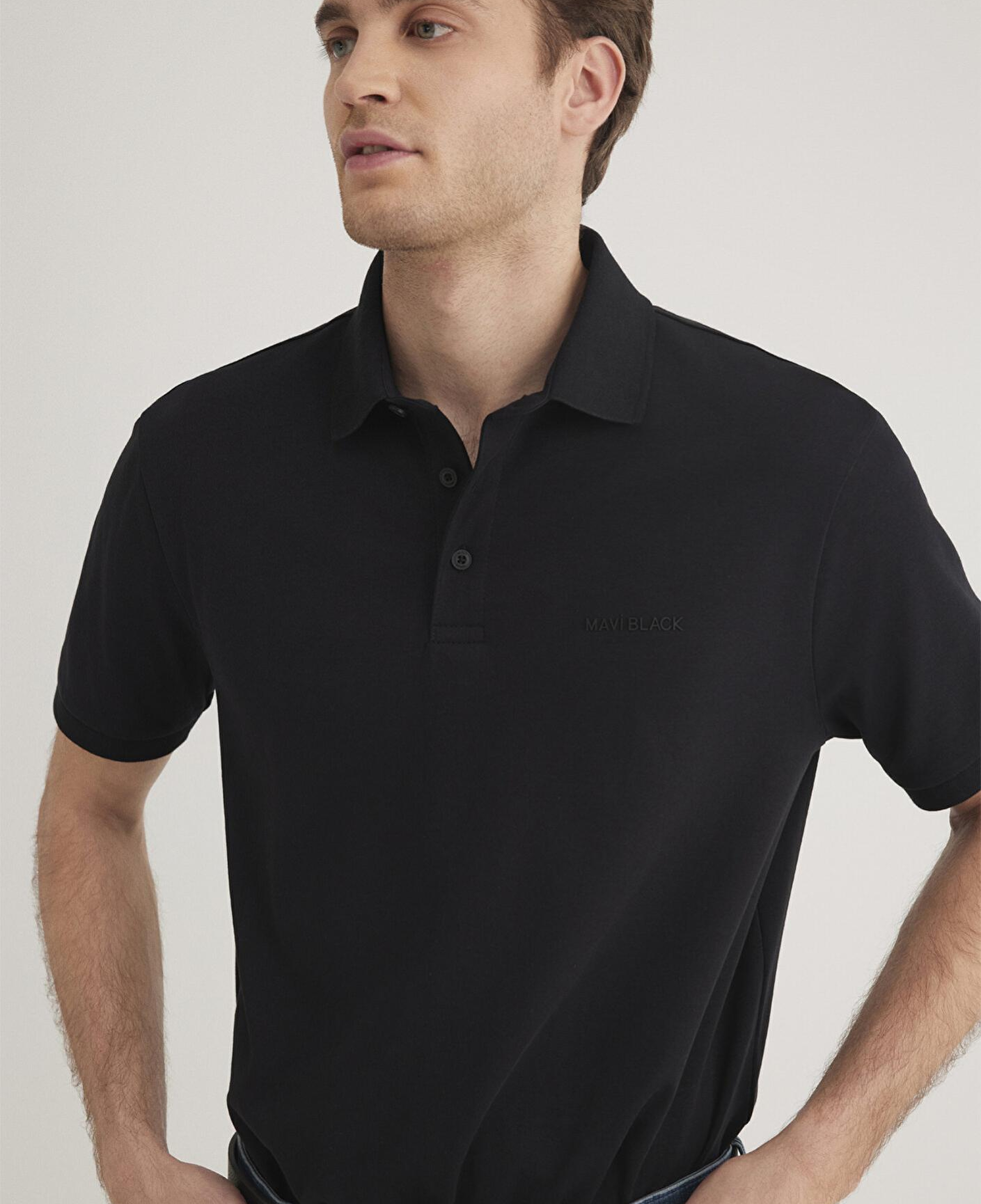 Mavi Mavi Black Siyah Polo Tişört Regular Fit / Normal Kesim 0612520-900