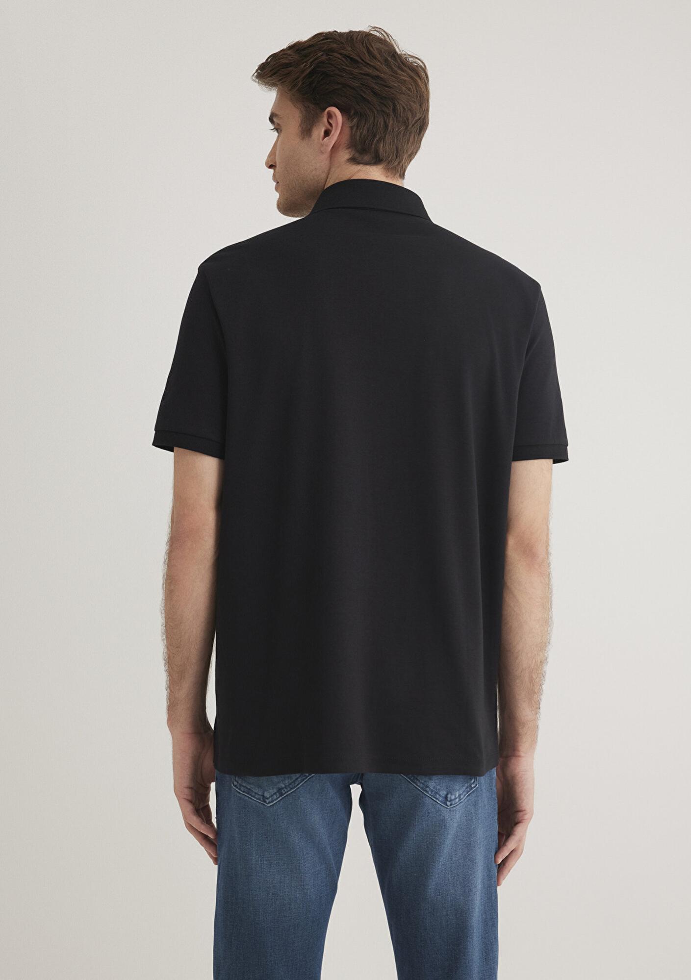 Mavi Mavi Black Siyah Polo Tişört Regular Fit / Normal Kesim 0612520-900