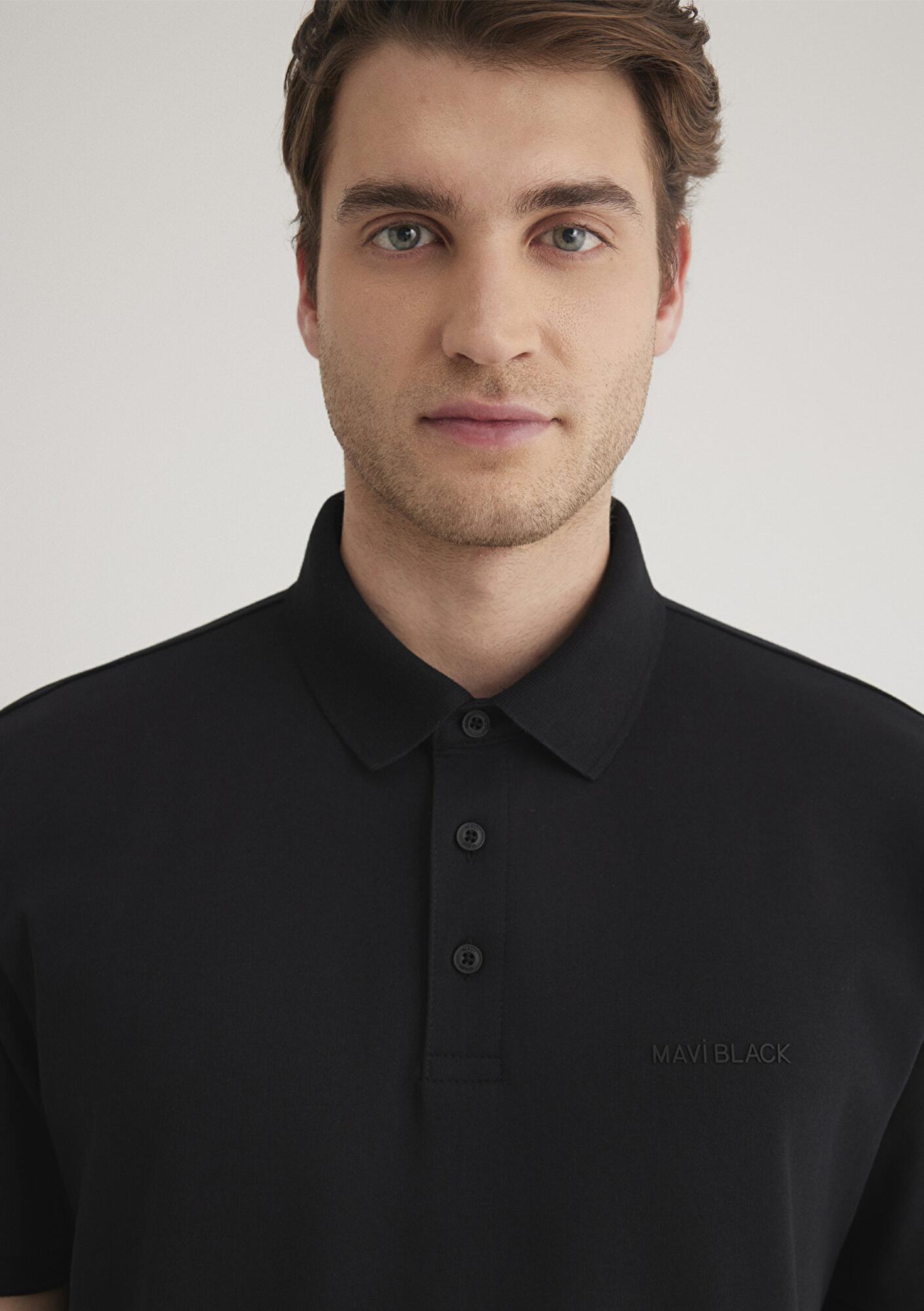 Mavi Mavi Black Siyah Polo Tişört Regular Fit / Normal Kesim 0612520-900