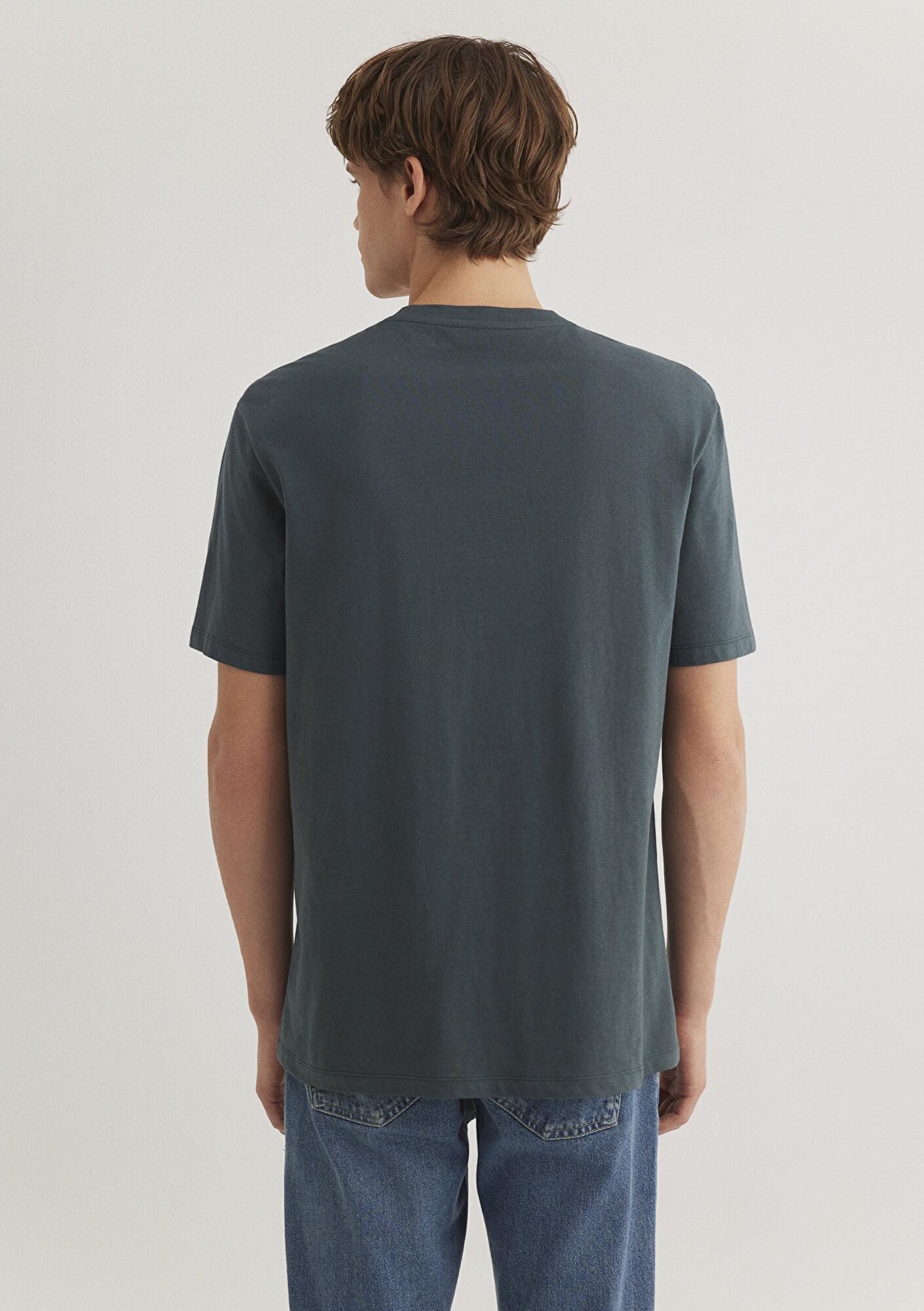 Mavi Mavi Logo Baskılı Yeşil Tişört Loose Fit / Bol Rahat Kesim 0611711-71598