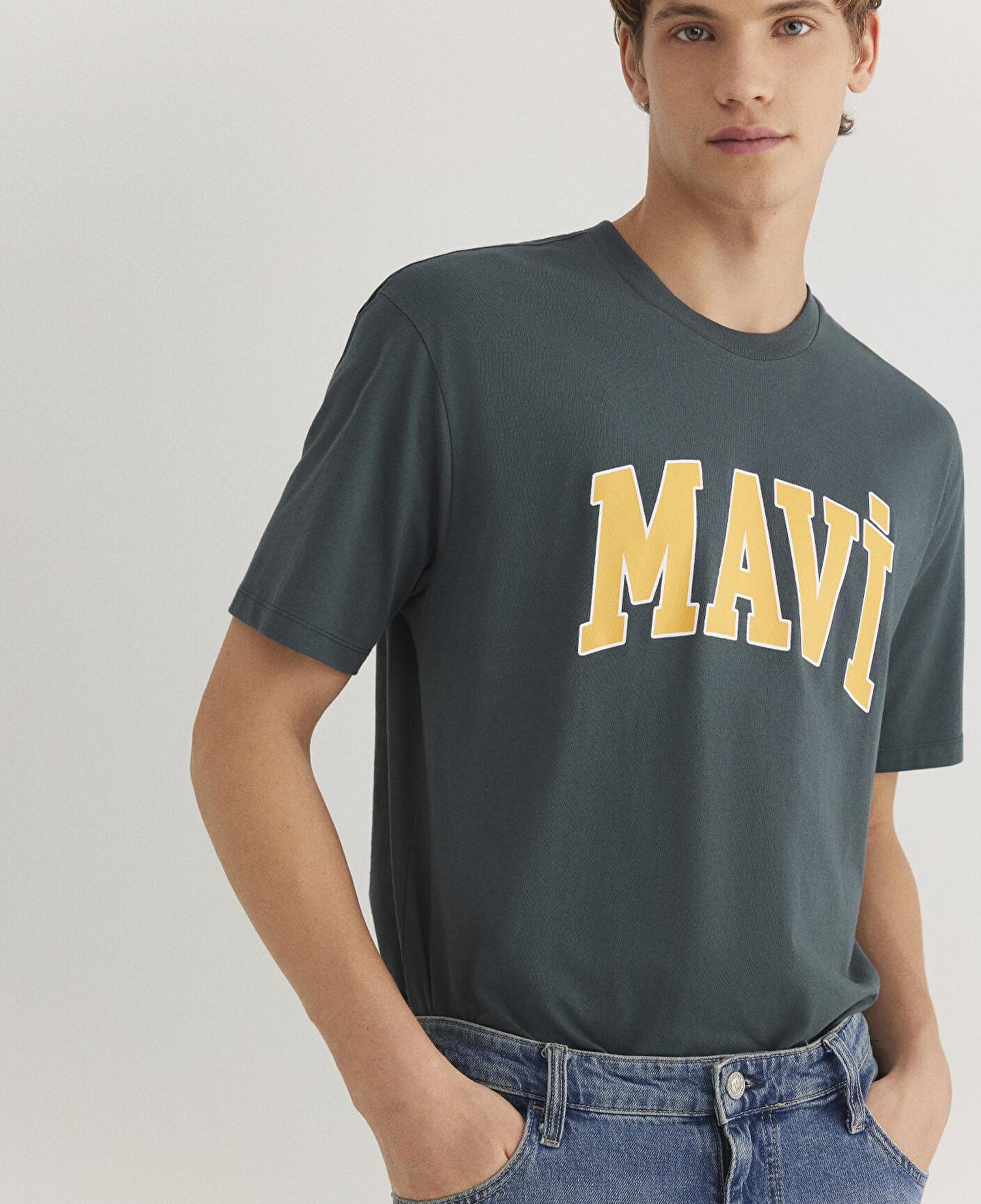 Mavi Mavi Logo Baskılı Yeşil Tişört Loose Fit / Bol Rahat Kesim 0611711-71598