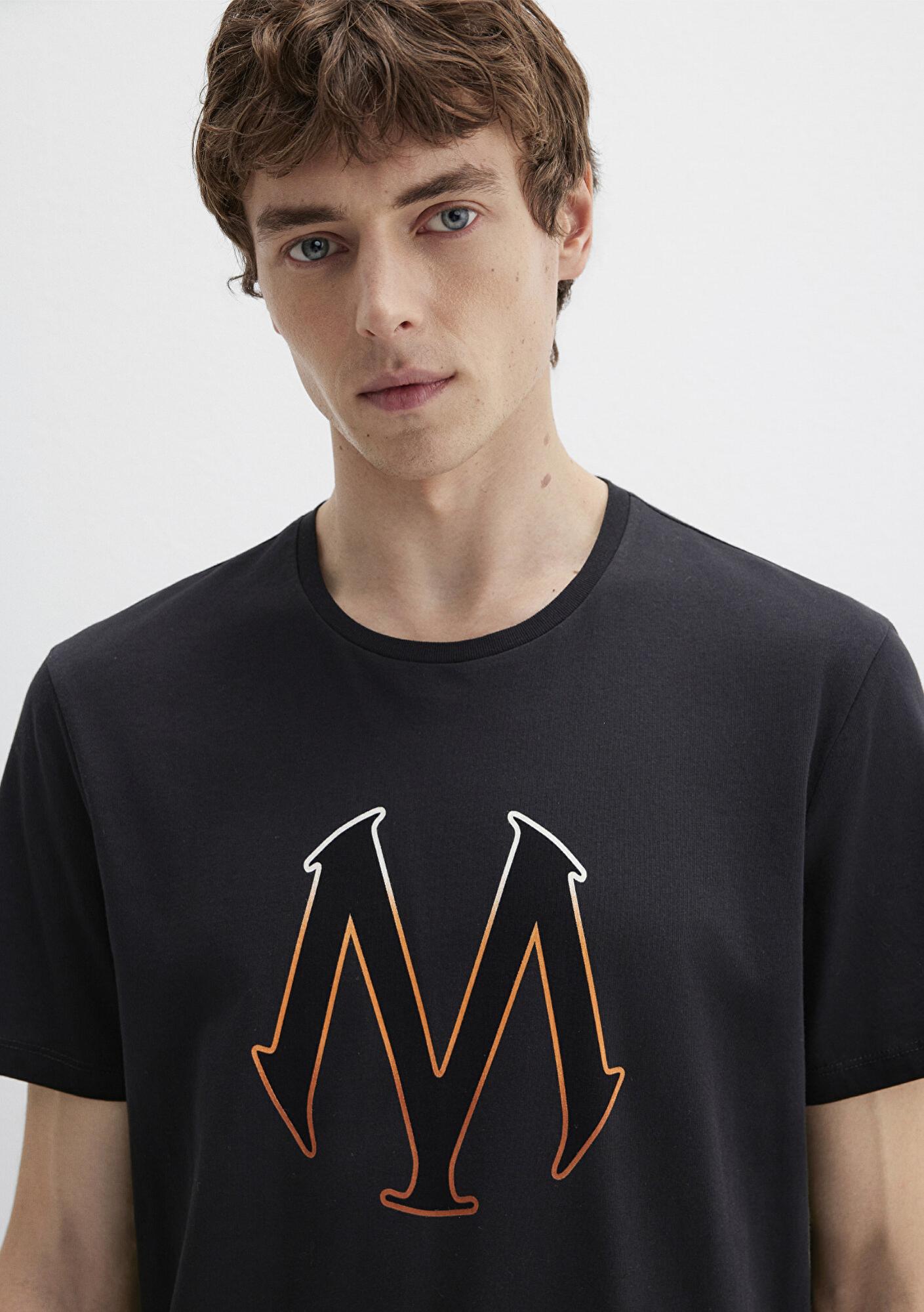 Mavi Mavi Logo Baskılı Siyah Tişört Regular Fit / Normal Kesim 0610635-900