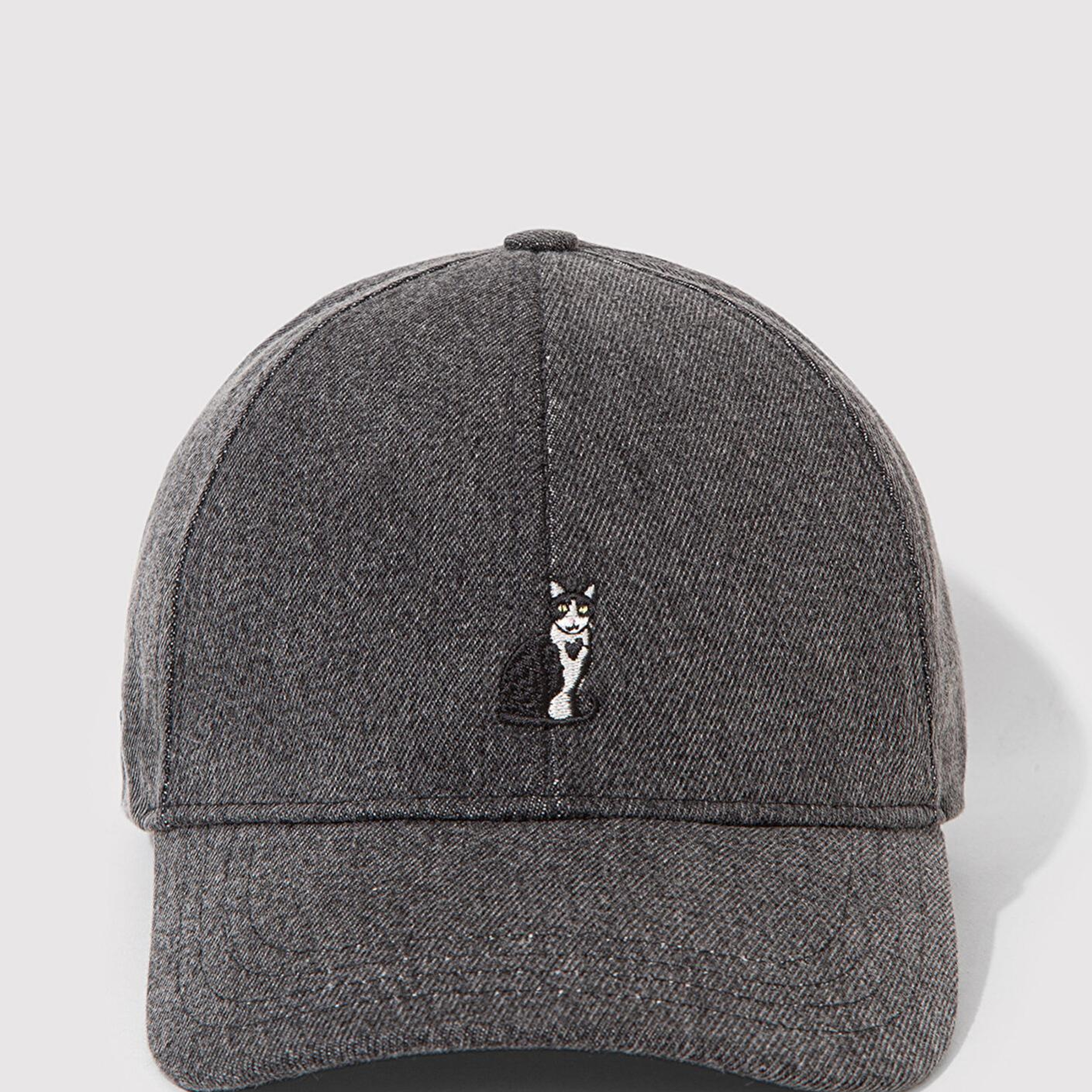 Mavi Kedi İşlemeli Antrasit Şapka 1913287-22864