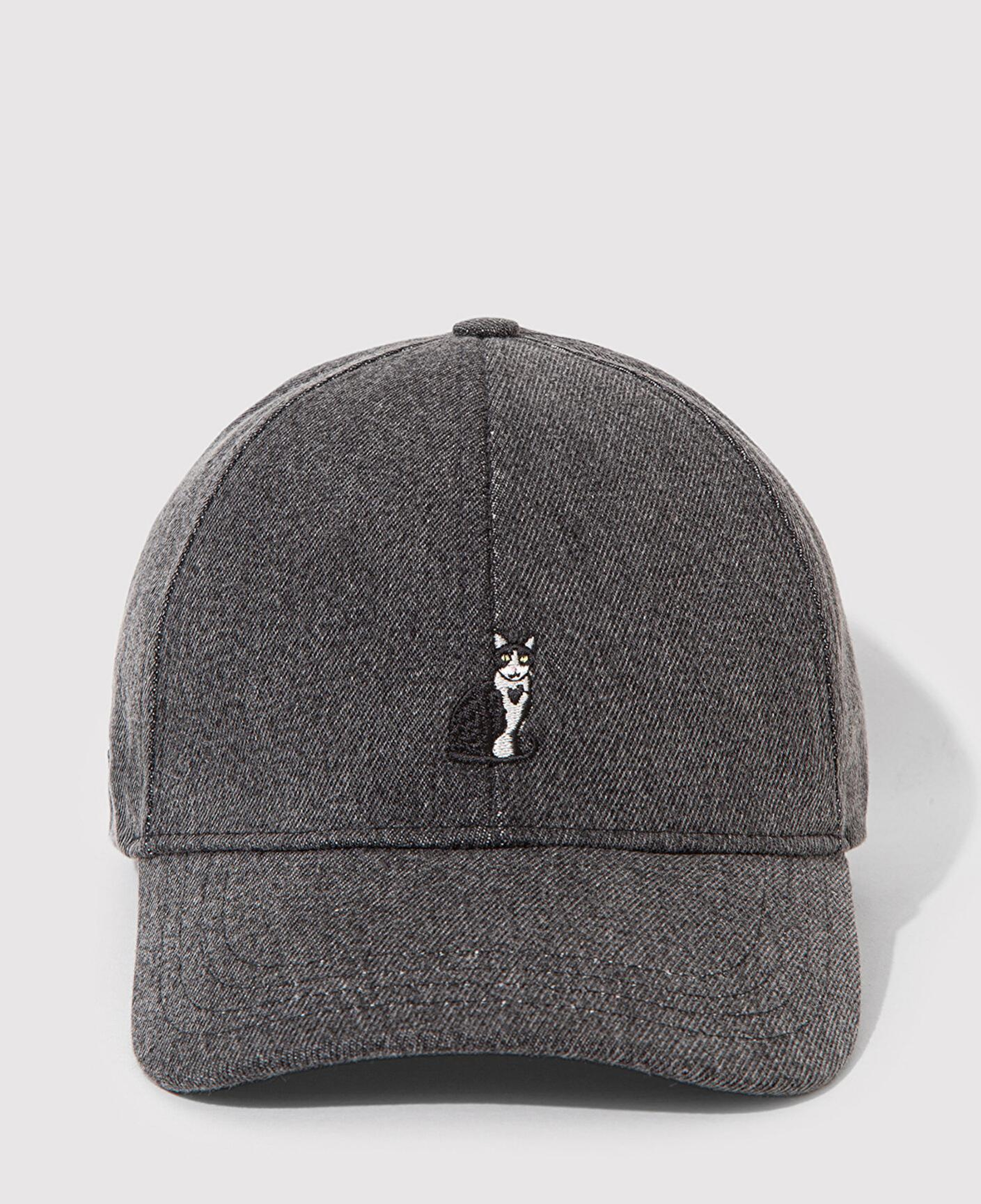 Mavi Kedi İşlemeli Antrasit Şapka 1913287-22864