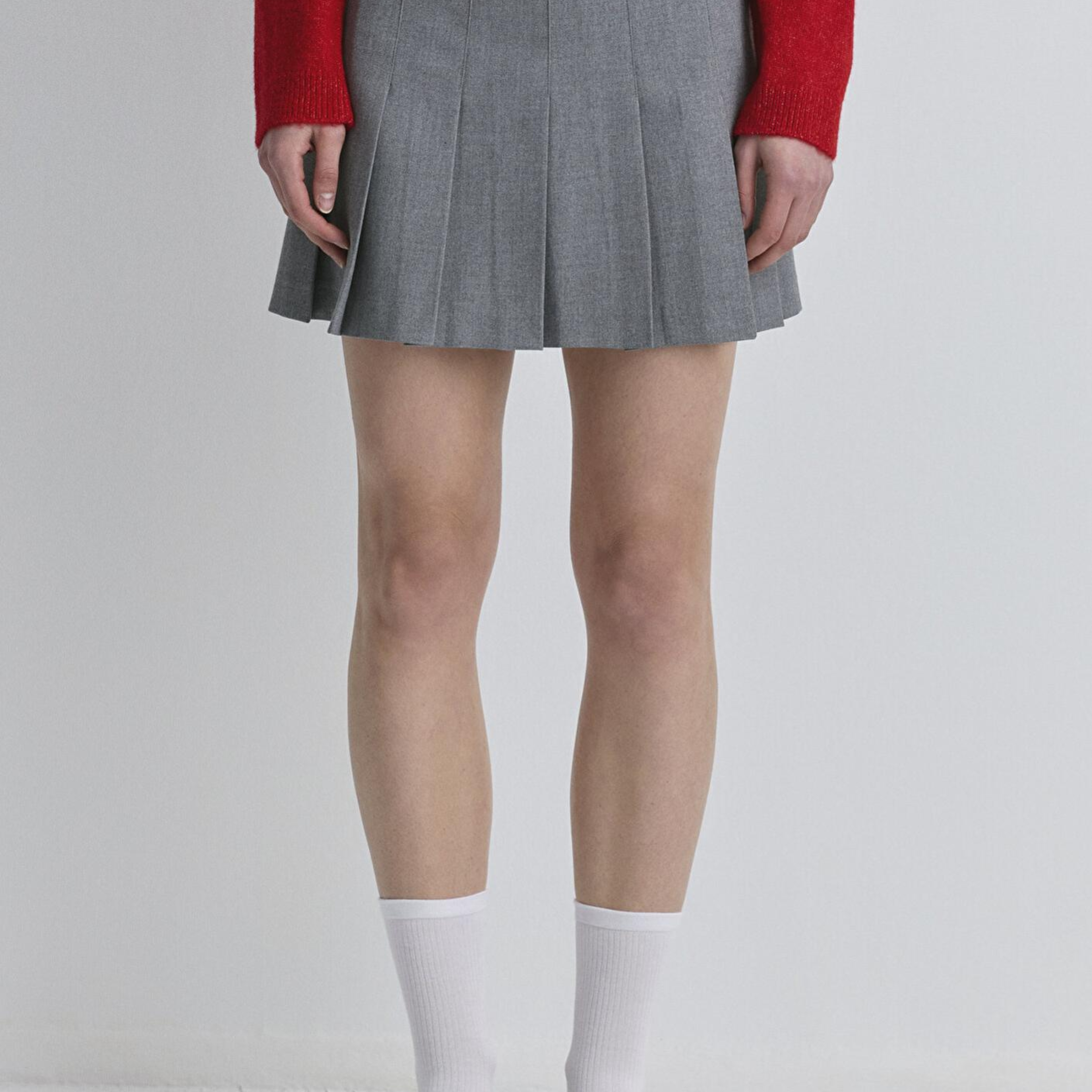 Mavi Pileli Gri Etek 1310622-88468