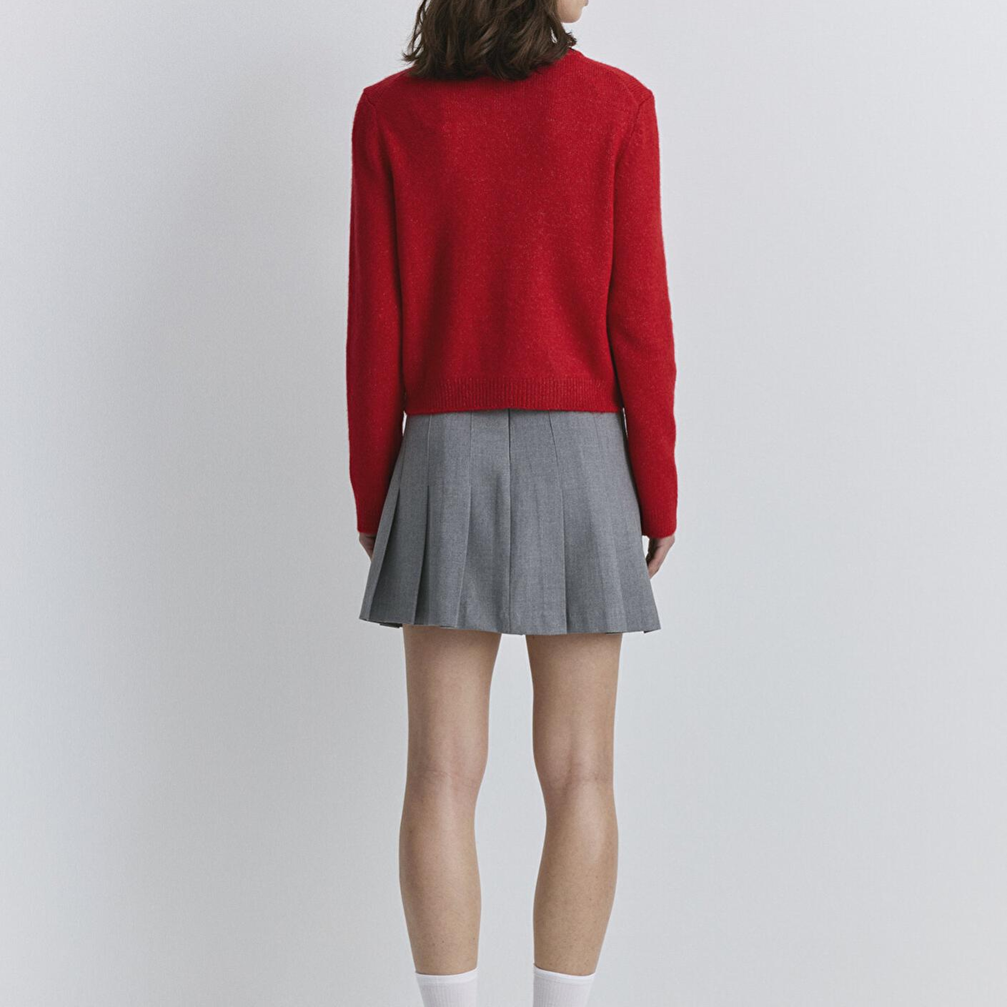 Mavi Pileli Gri Etek 1310622-88468