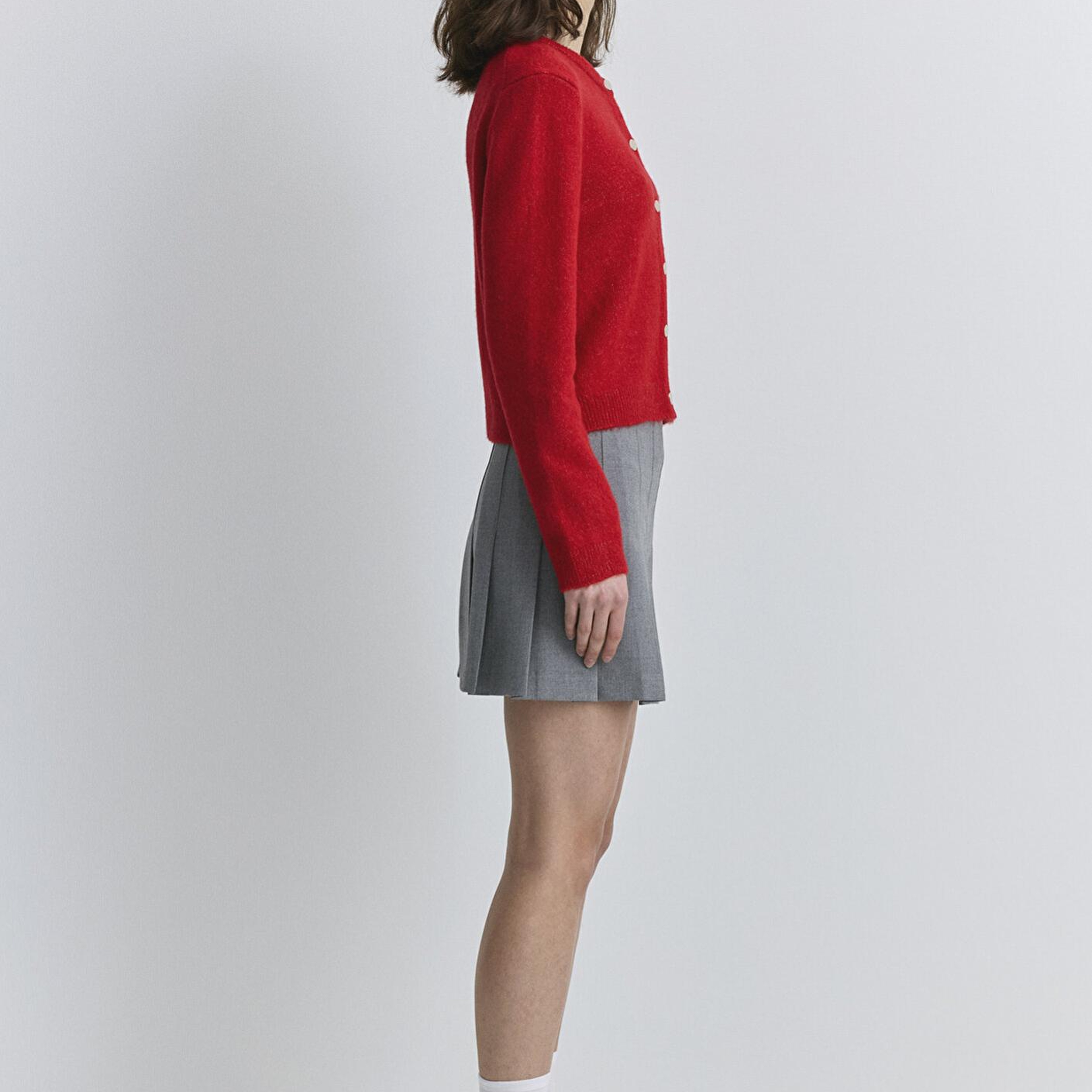 Mavi Pileli Gri Etek 1310622-88468