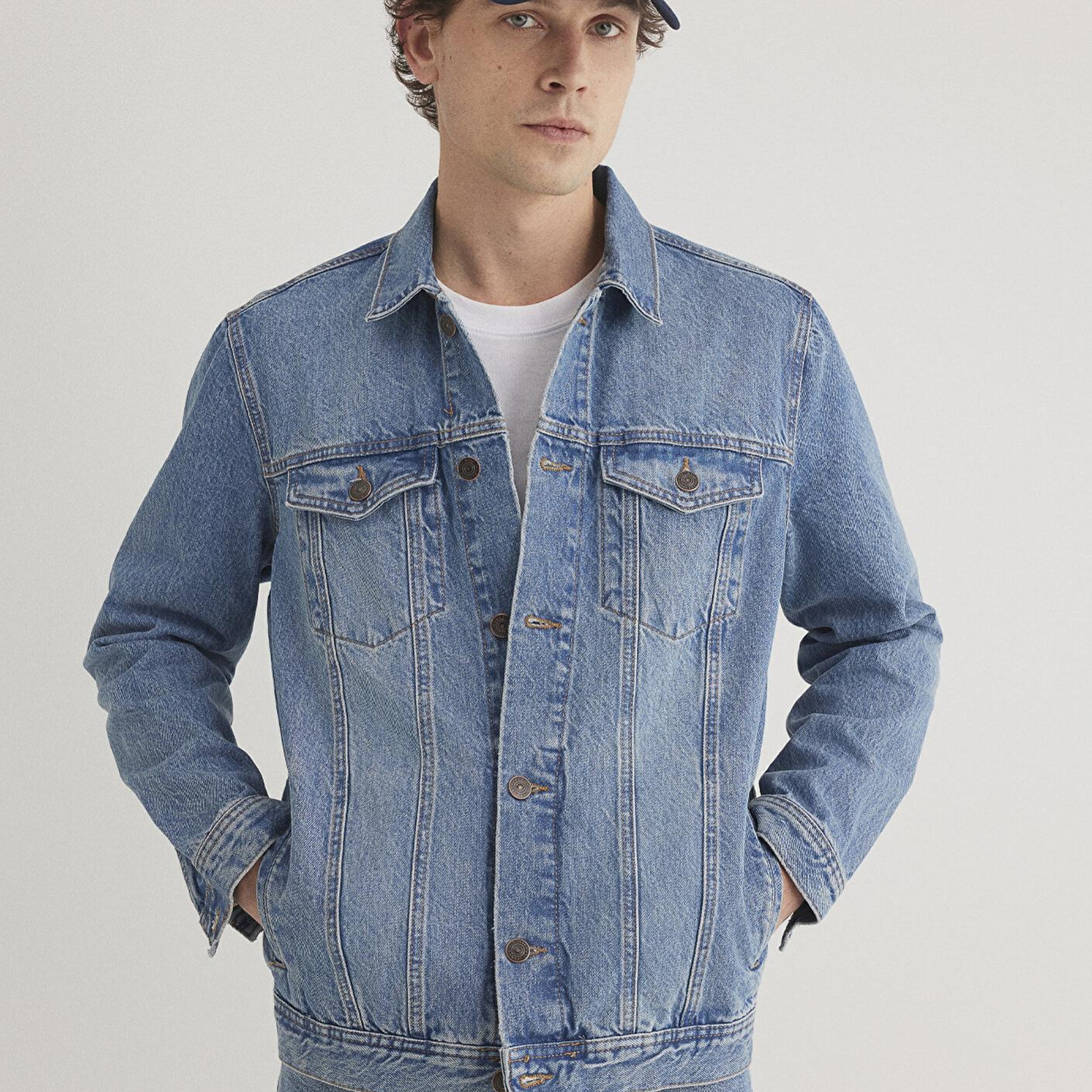 Mavi Drake Classic Denim Puslu Indigo Mavi Jean Ceket 010143-89136