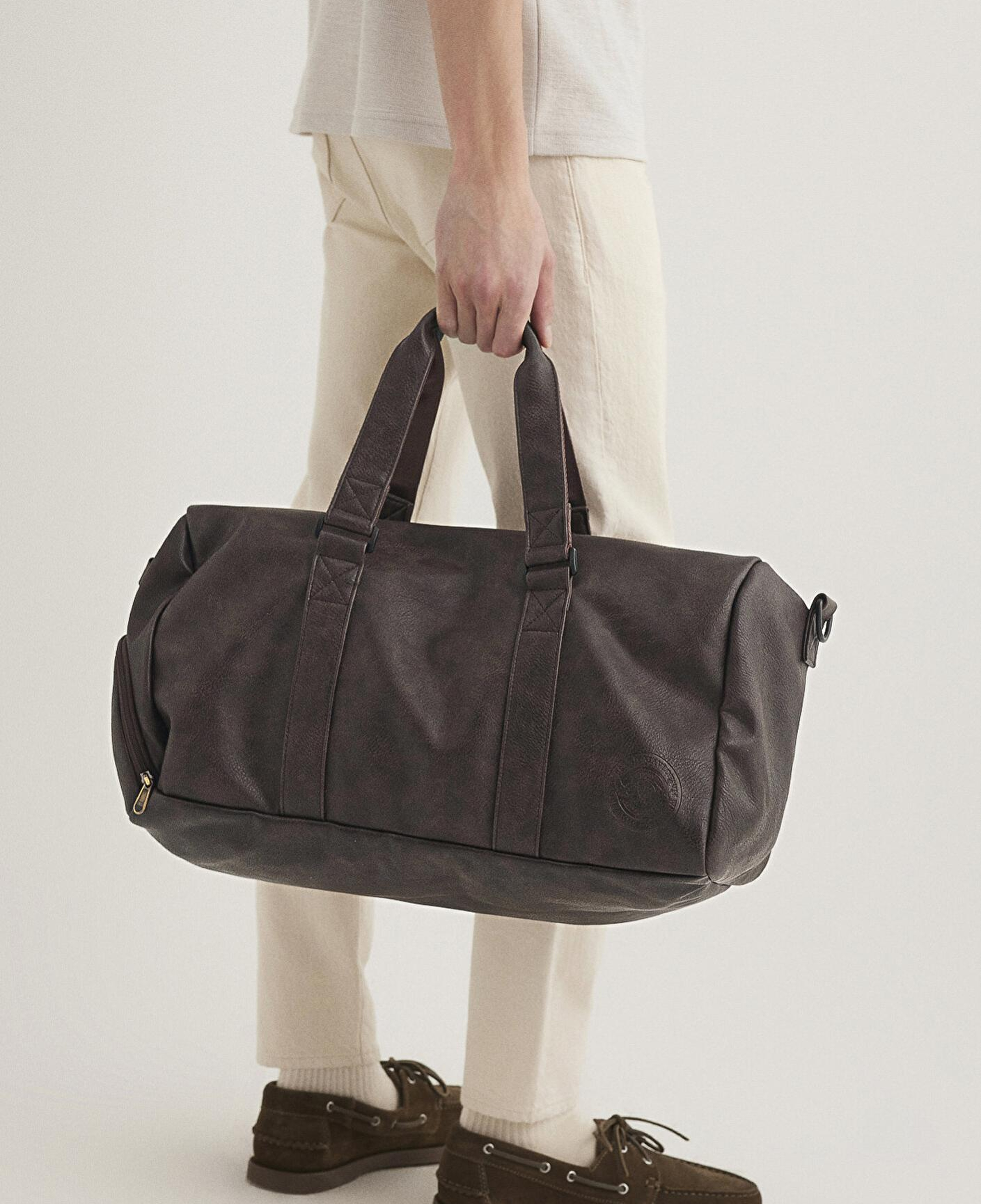 Mavi Kahverengi Suni Deri Spor Çantası 0911571-70246