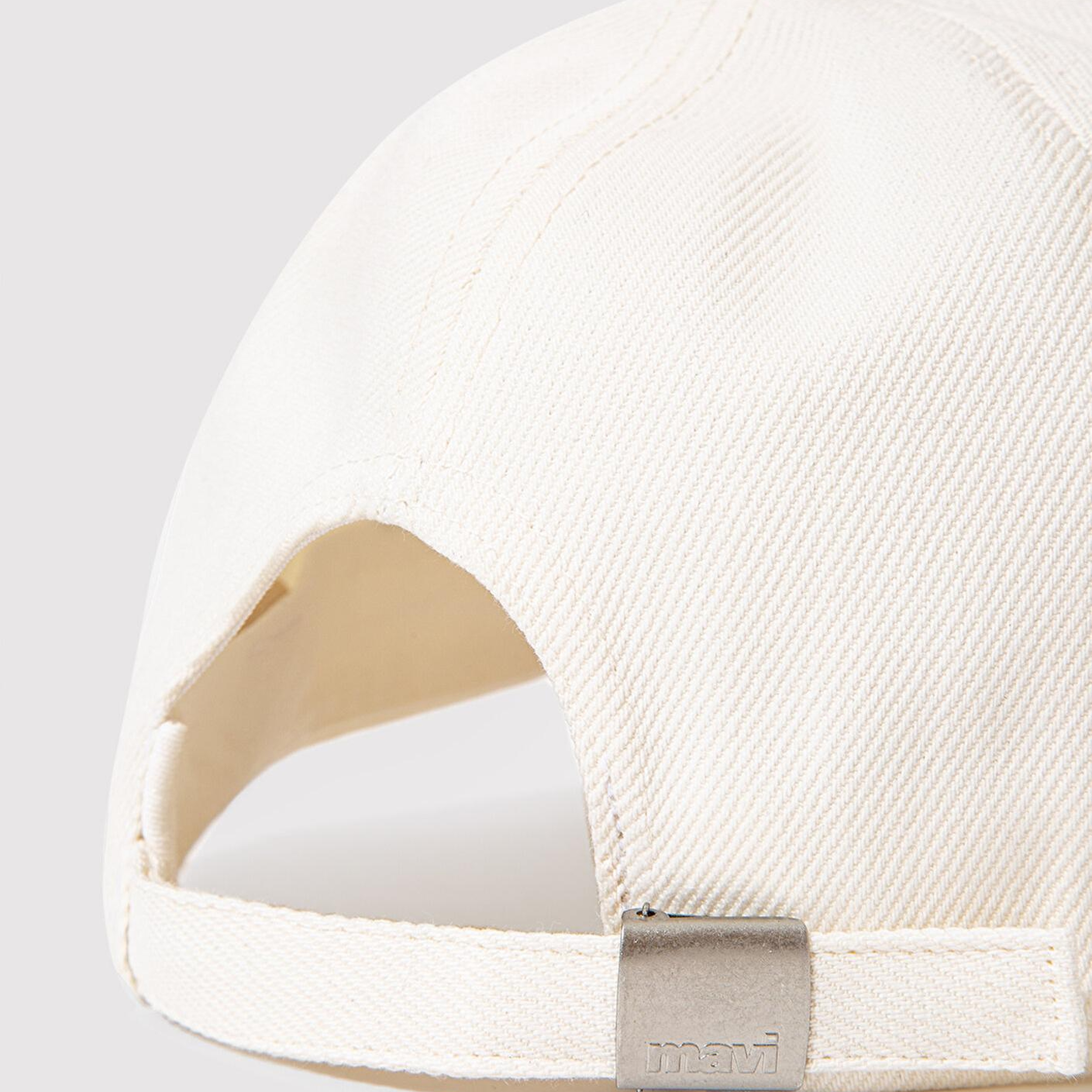 Mavi Kaplumbağa Nakışlı Ekru Şapka 1913011-28458