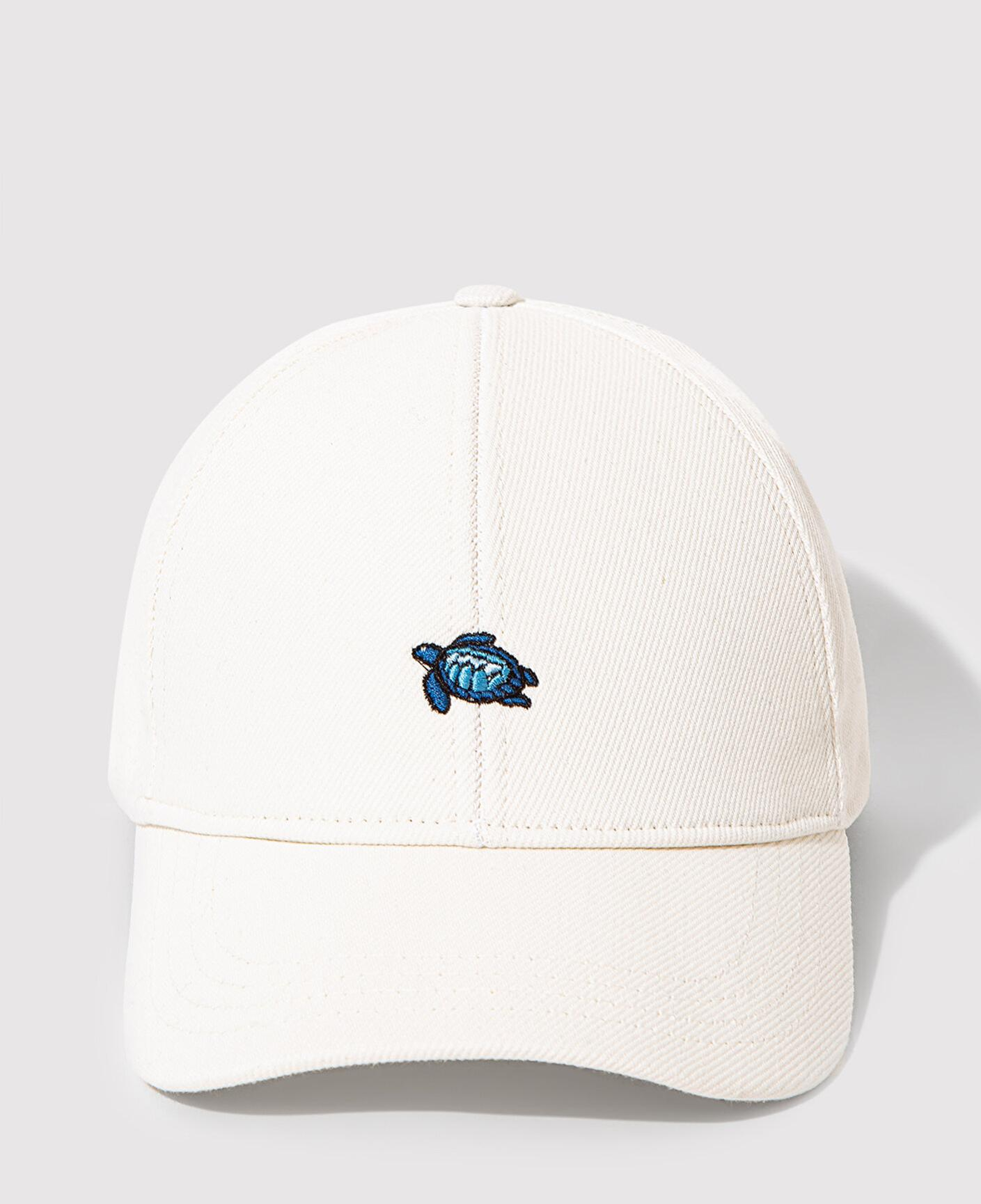 Mavi Kaplumbağa Nakışlı Ekru Şapka 1913011-28458