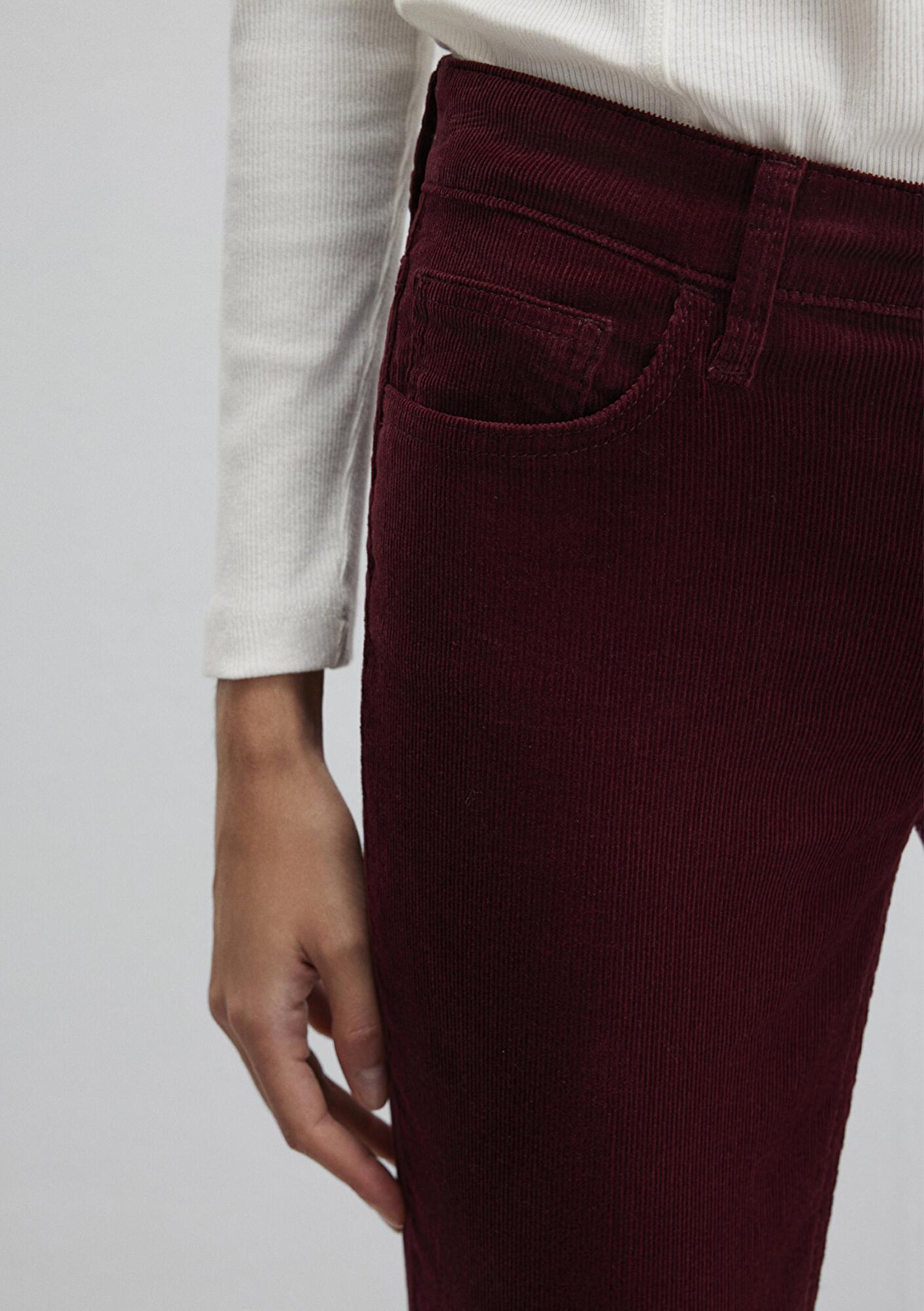 Mavi Molly Bordo Kadife Pantolon 1013689467