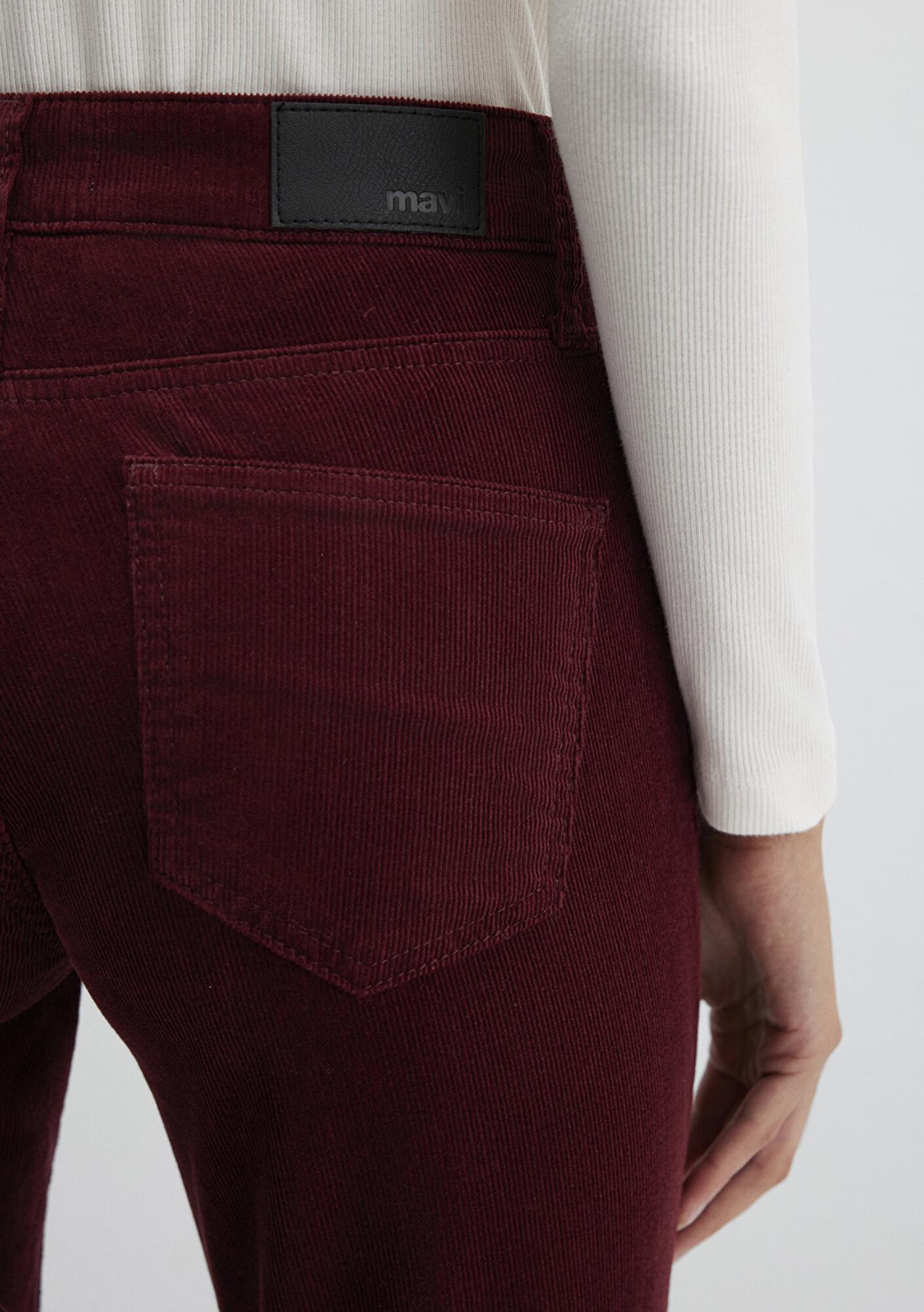 Mavi Molly Bordo Kadife Pantolon 1013689467