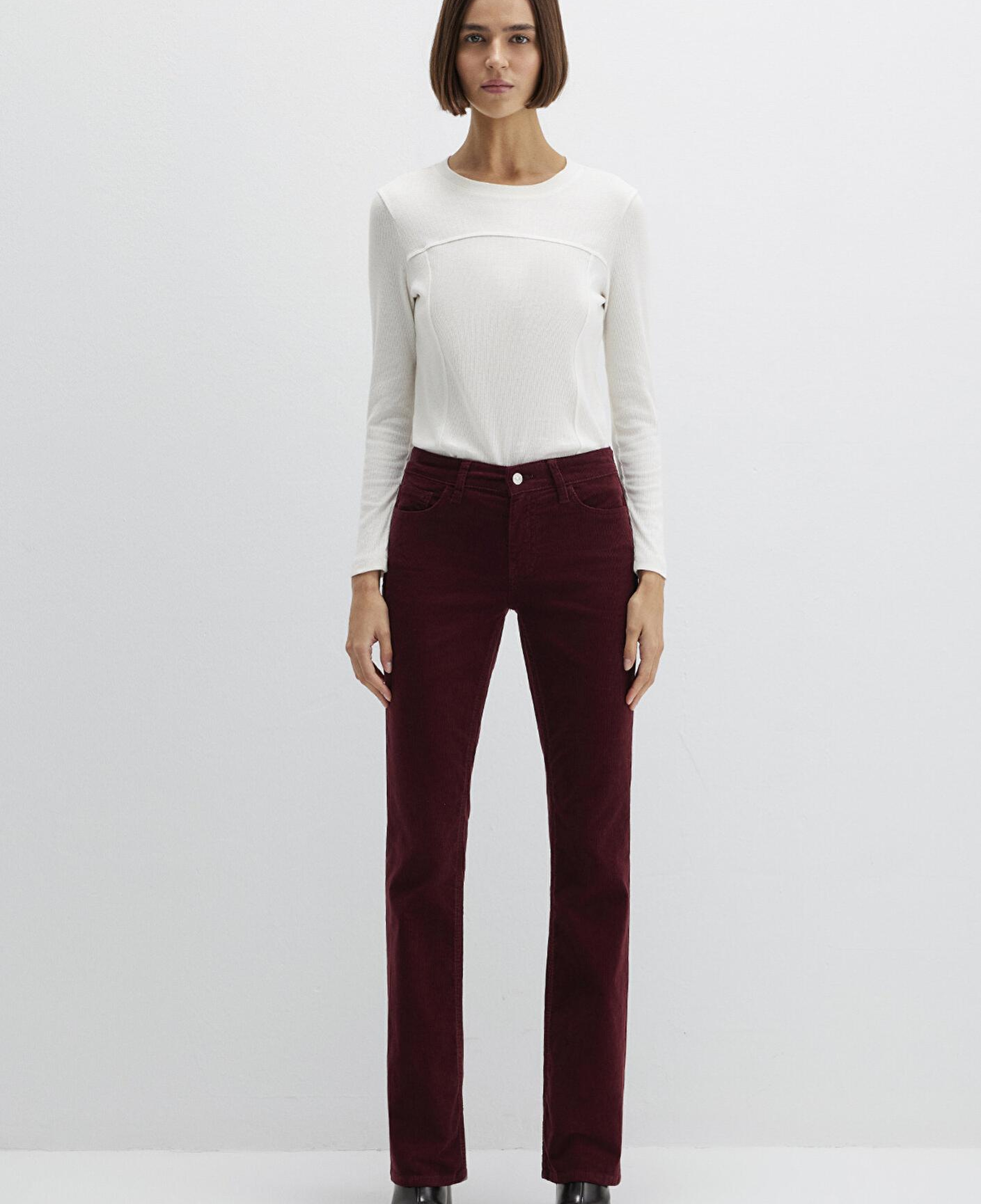 Mavi Molly Bordo Kadife Pantolon 1013689467