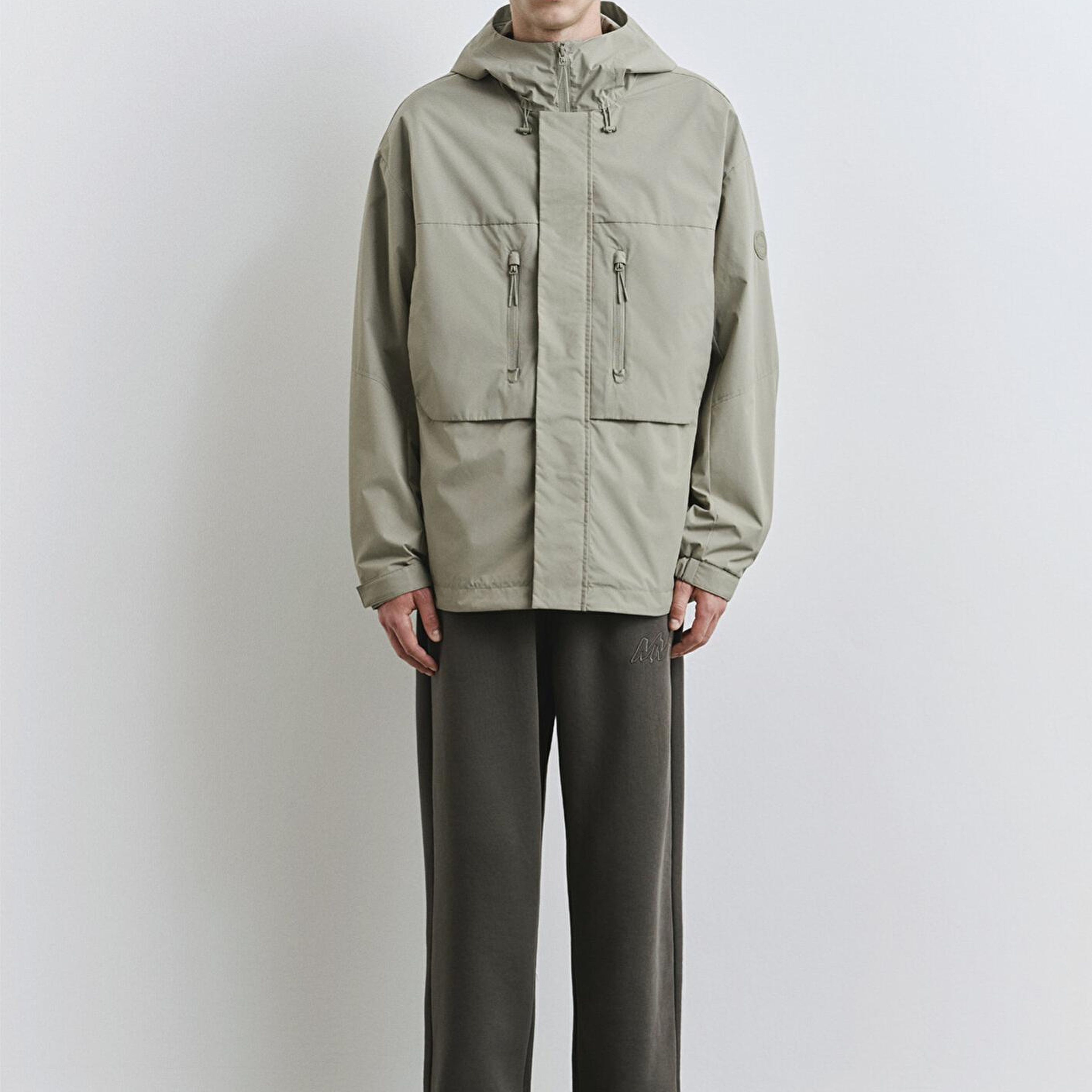 Mavi Kapüşonlu Yeşil Ceket Loose Fit / Bol Rahat Kesim 0110551-71484