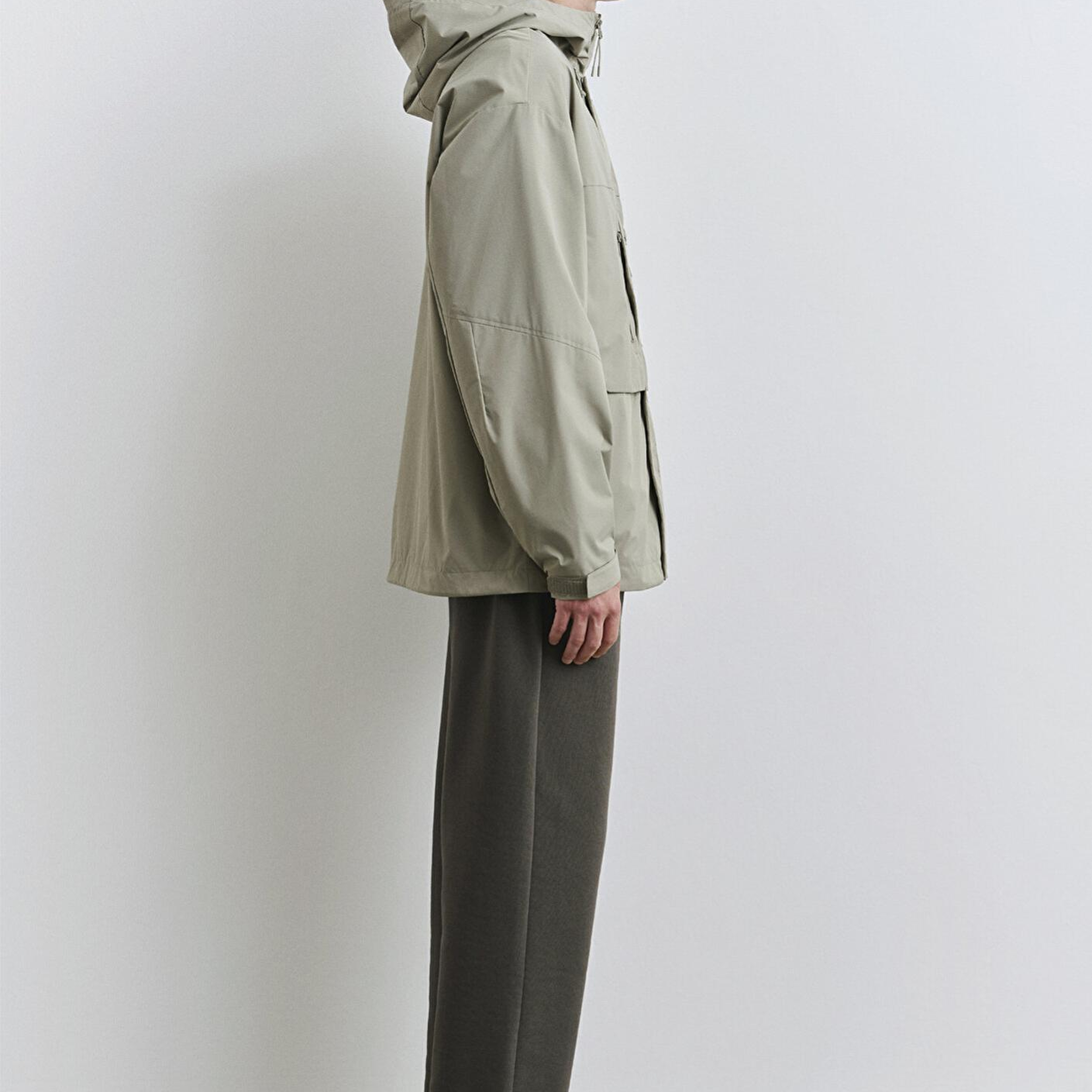 Mavi Kapüşonlu Yeşil Ceket Loose Fit / Bol Rahat Kesim 0110551-71484