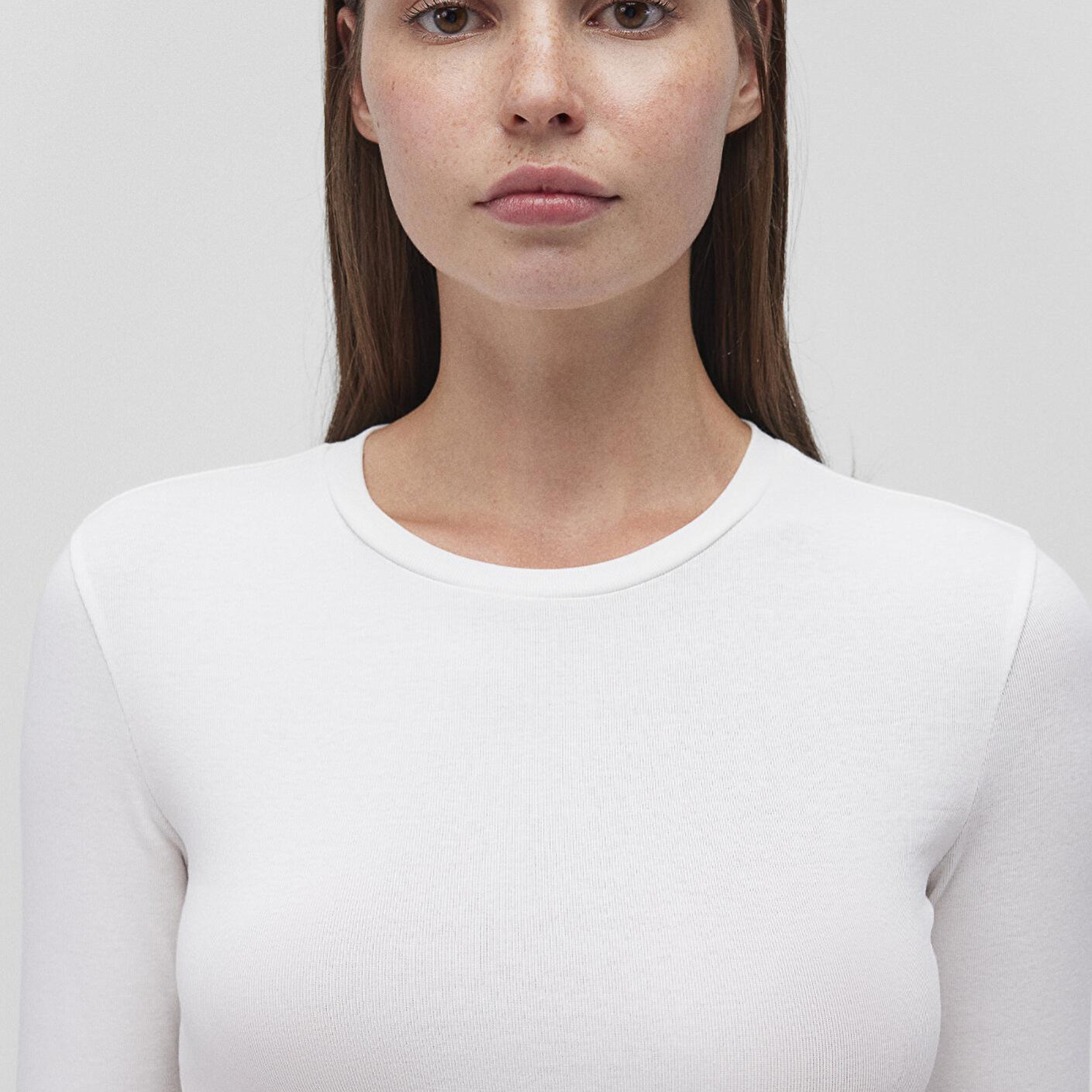 Mavi 2li Uzun Kollu Crop Basic Tişört Fitted / Vücuda Oturan Kesim 1613021-88467