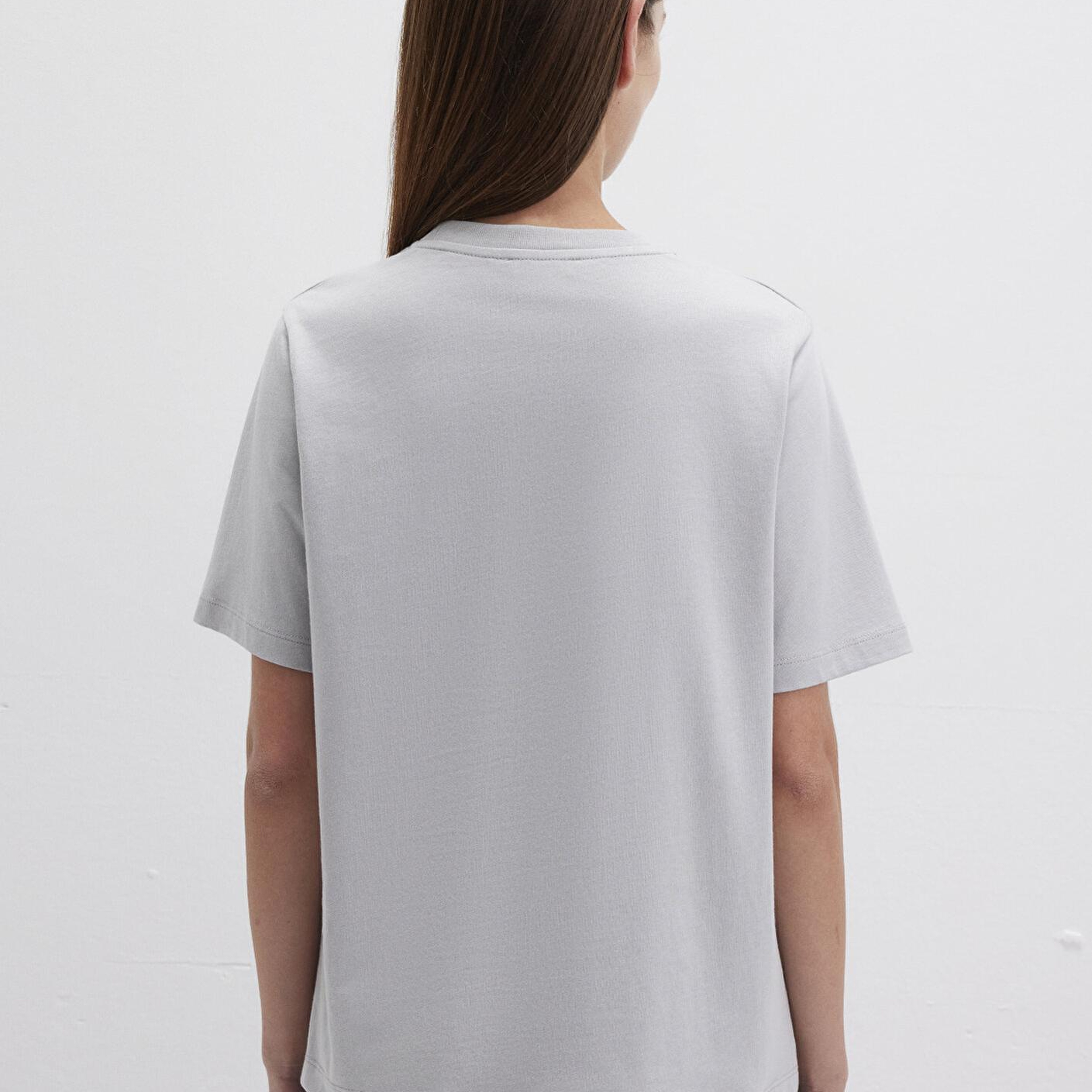 Mavi Bisiklet Yaka Gri Basic Tişört Regular Fit / Normal Kesim 1600955-83096