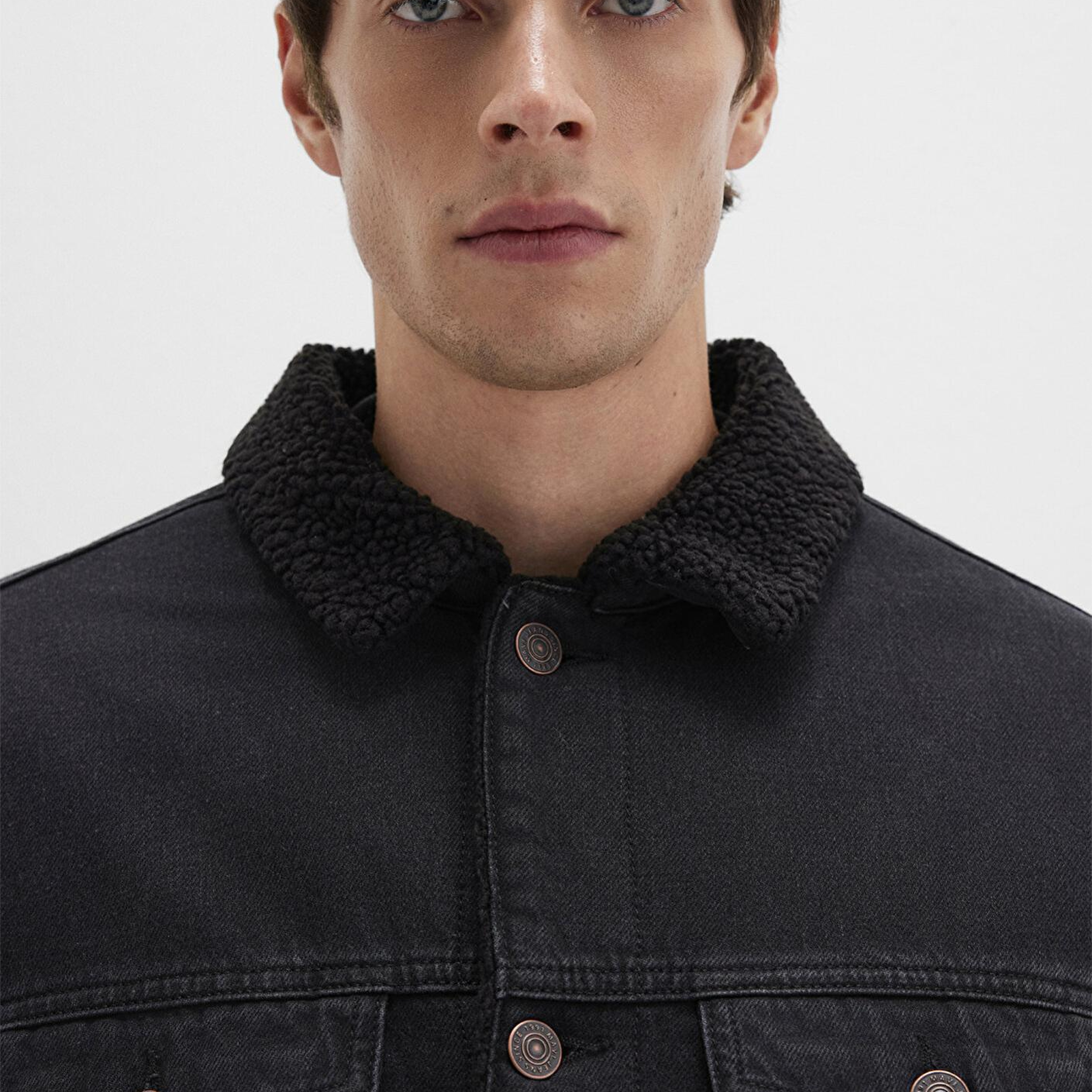 Mavi Zander Classic Denim Siyah Suni Kürklü Jean Ceket 0111214-89117