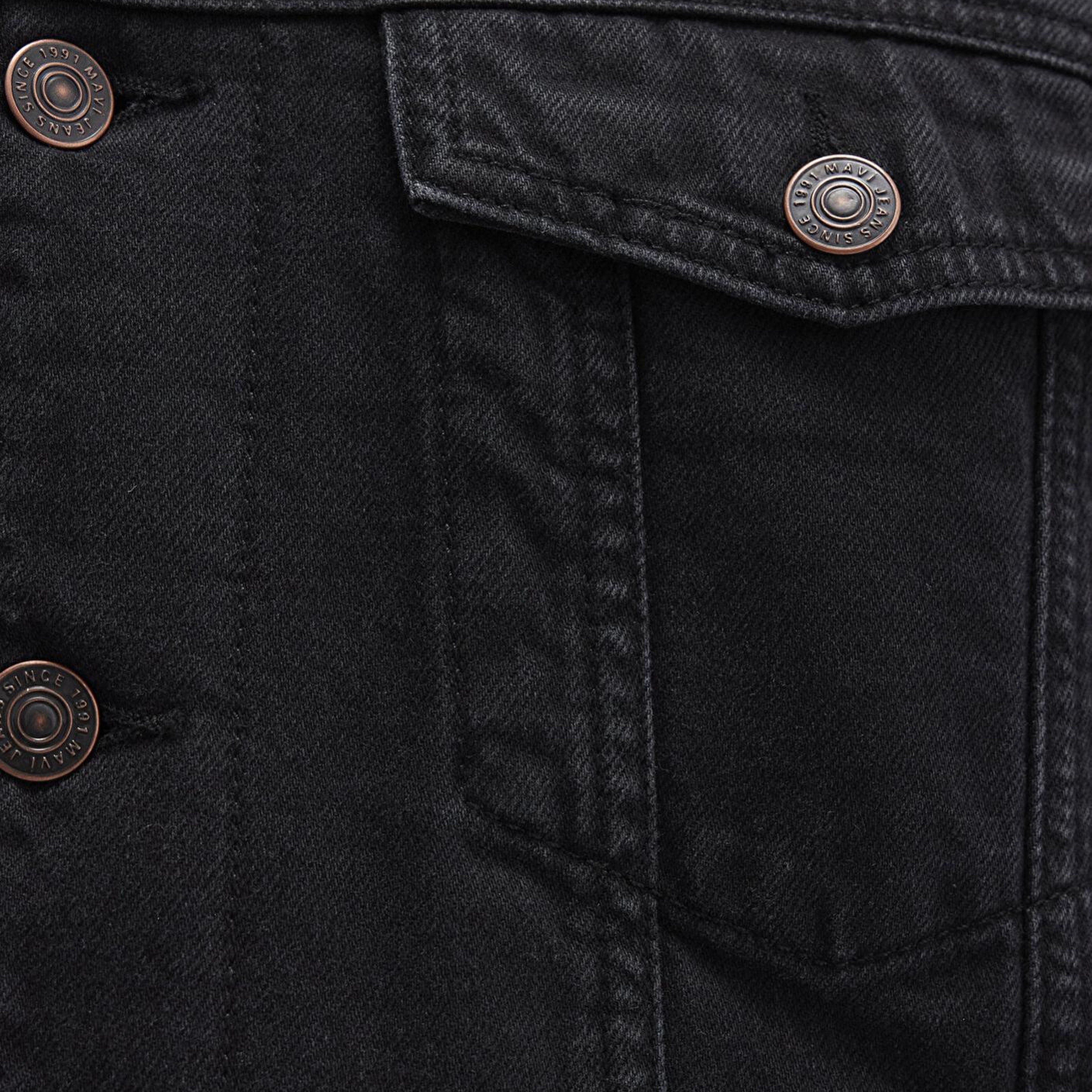 Mavi Zander Classic Denim Siyah Suni Kürklü Jean Ceket 0111214-89117