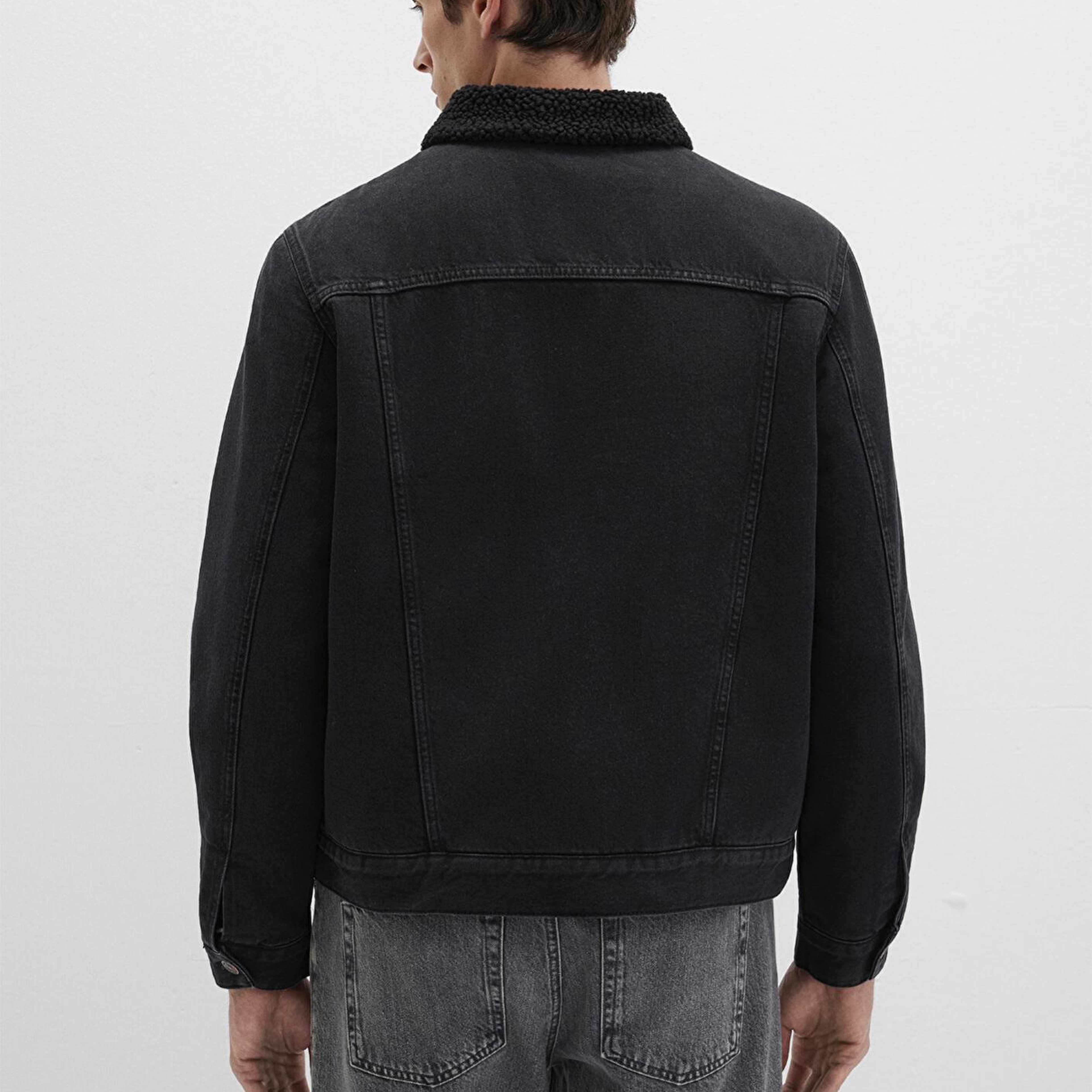 Mavi Zander Classic Denim Siyah Suni Kürklü Jean Ceket 0111214-89117