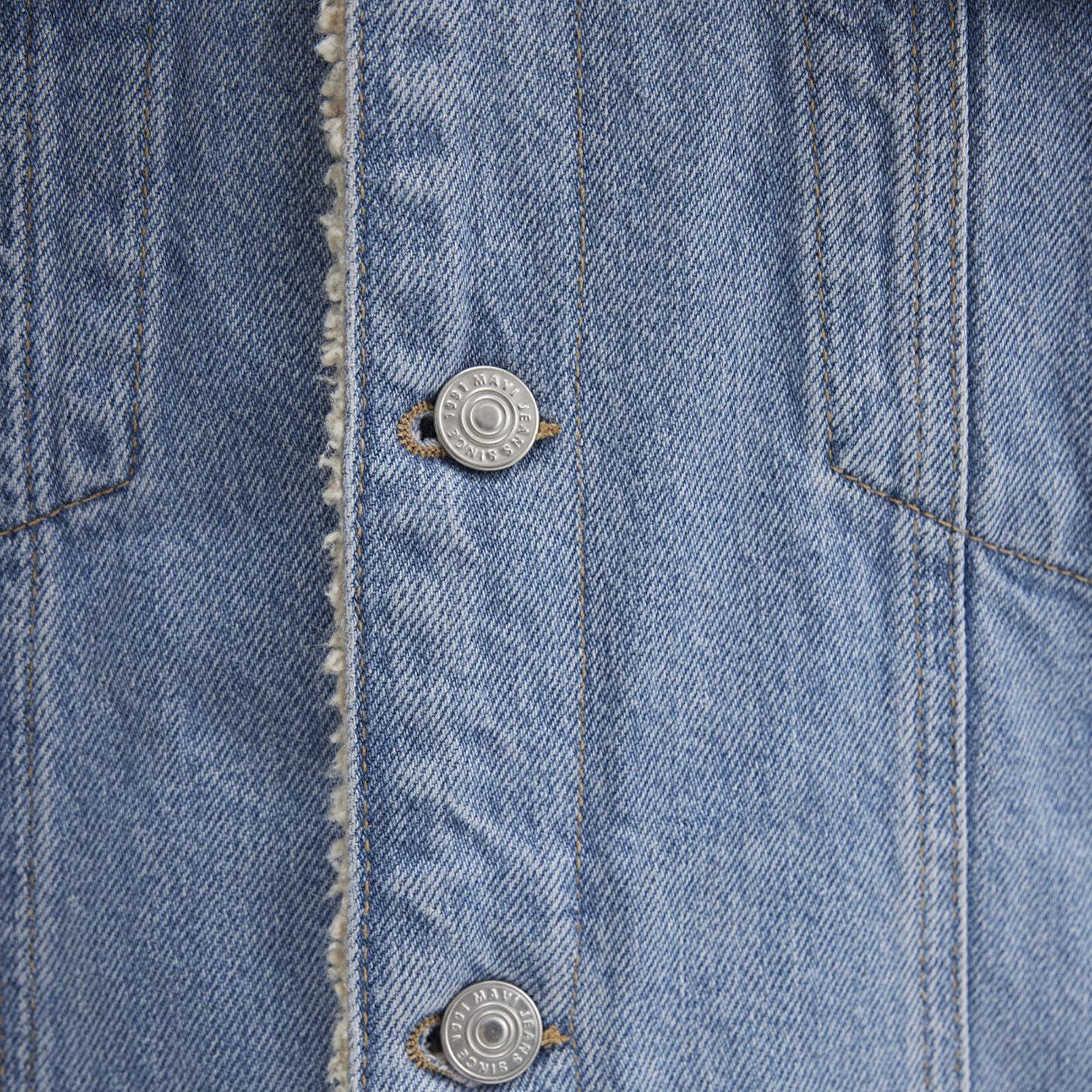 Mavi Zander Classic Denim Suni Kürklü Açık Mavi Jean Ceket 0111214-88554