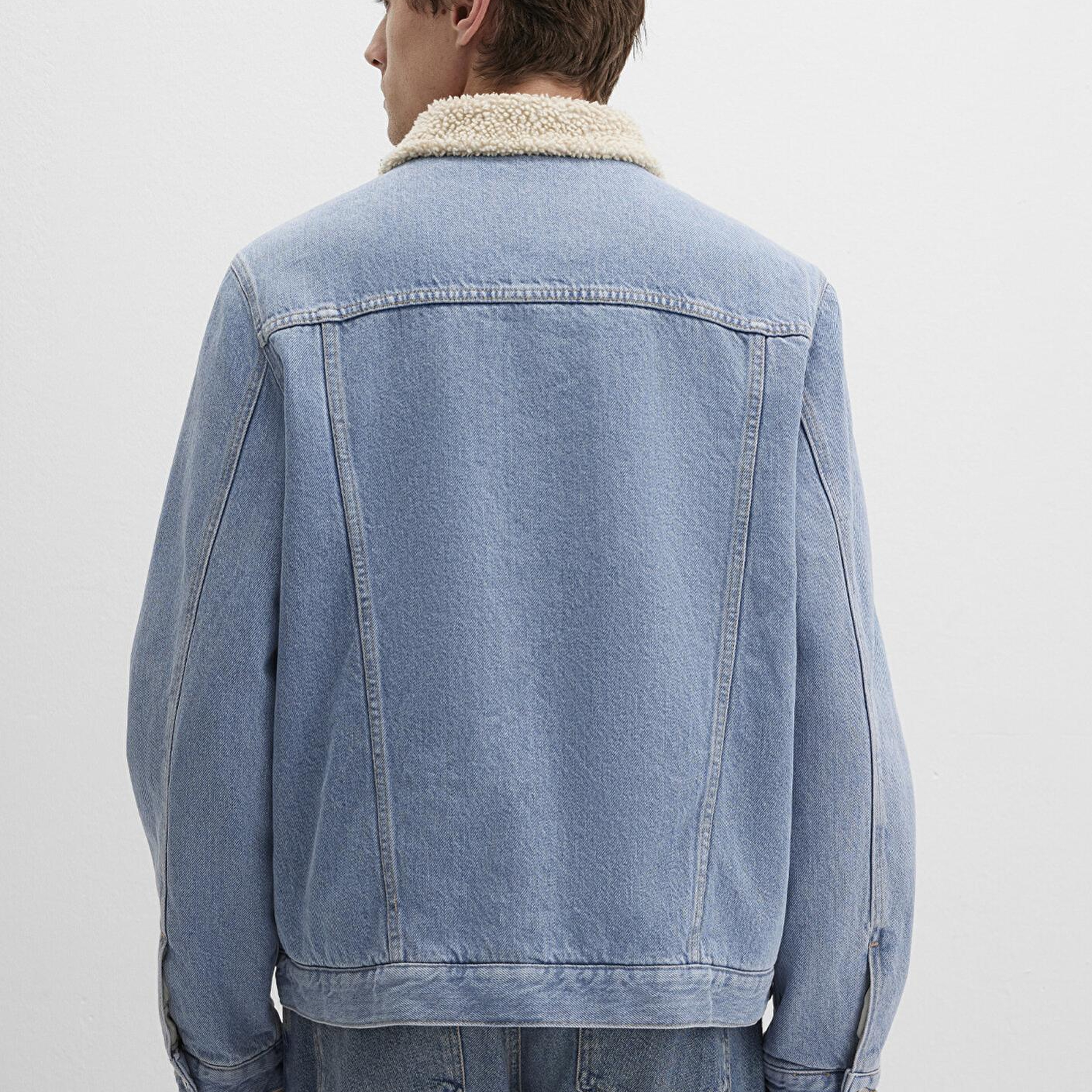 Mavi Zander Classic Denim Suni Kürklü Açık Mavi Jean Ceket 0111214-88554