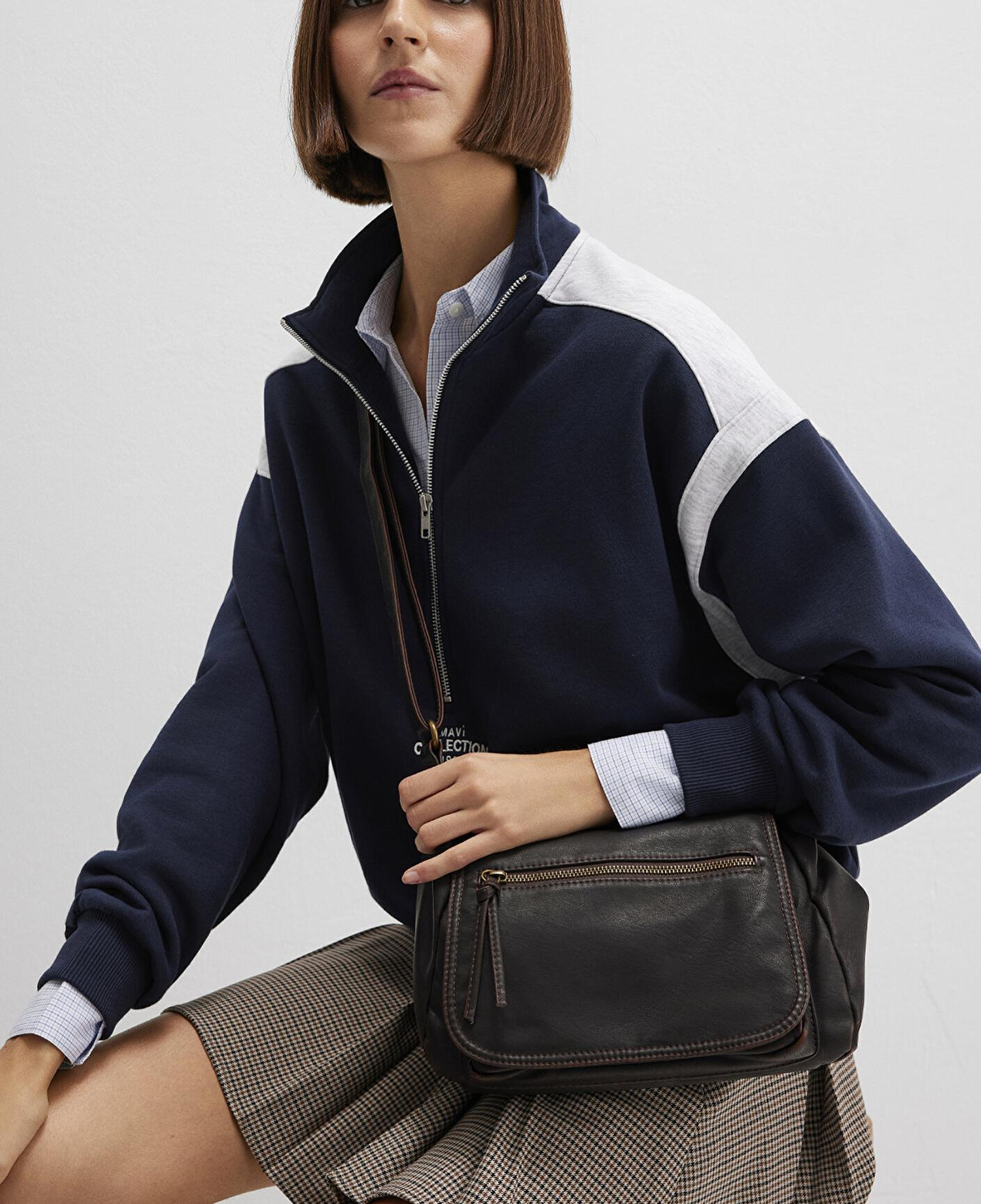 Mavi Kahverengi Çapraz Çanta 197134-70221