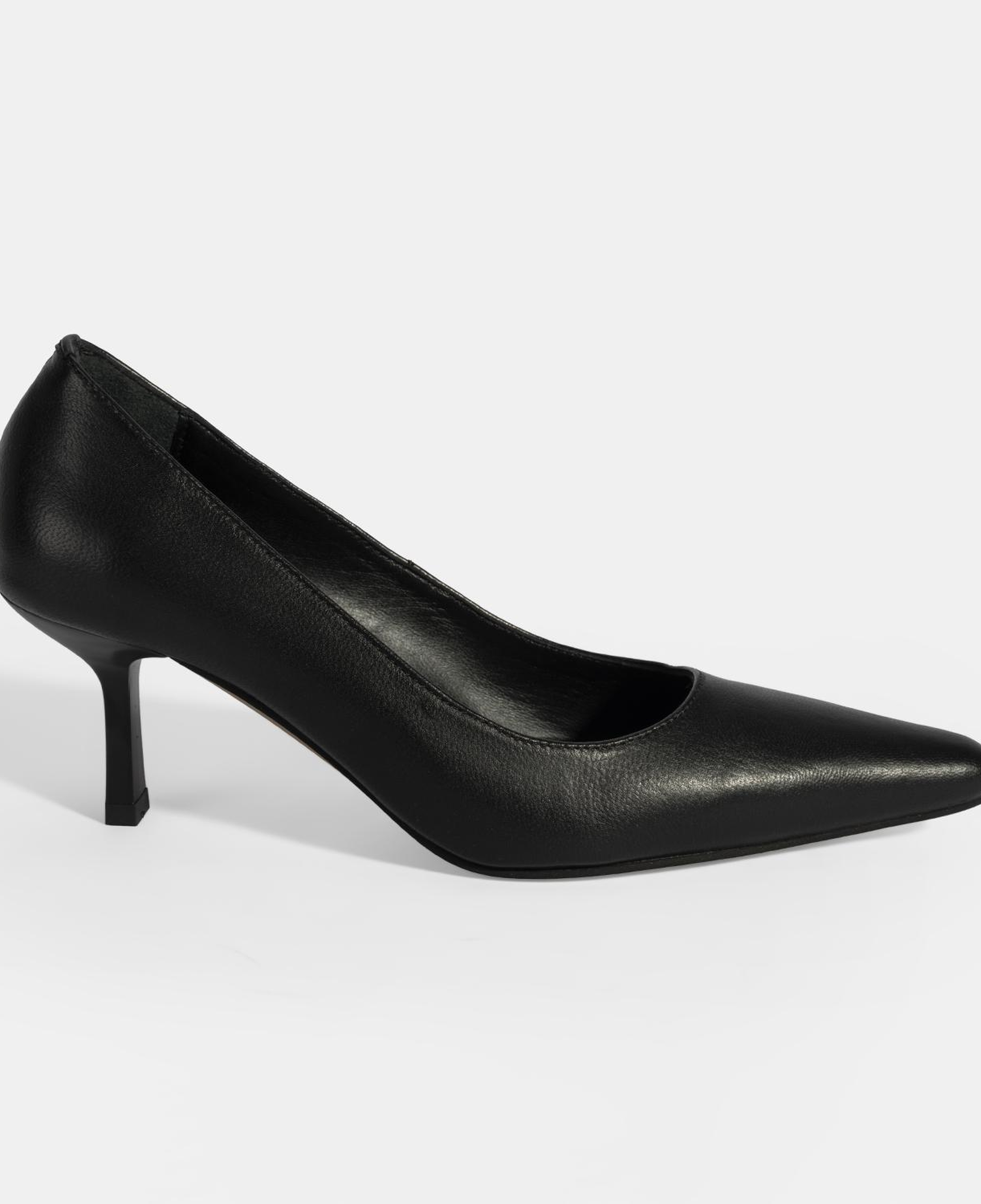 Kadın Siyah Deri Stiletto